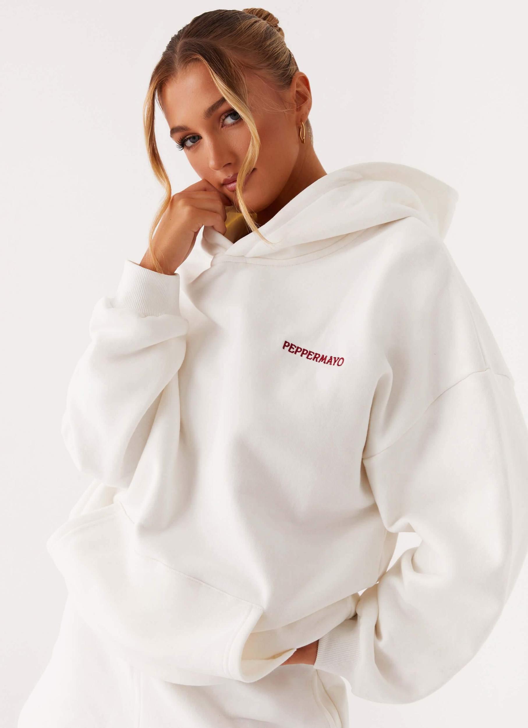 Signature Oversized Hoodie - Ivory Product Image