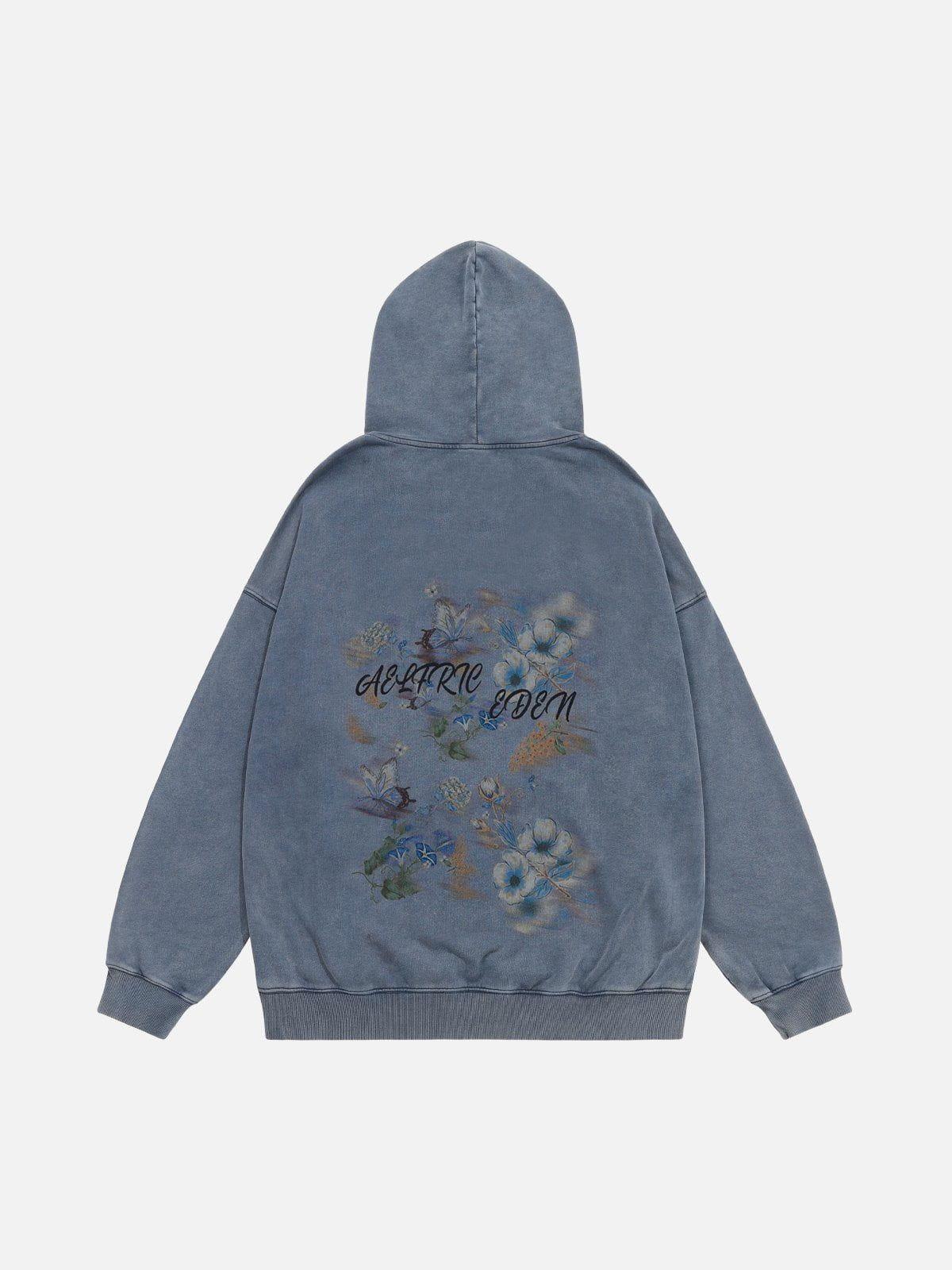 Aelfric Eden Floral Graphic Washed Hoodie Product Image