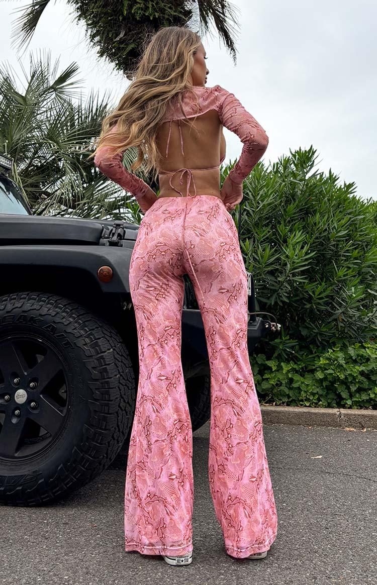 Main Act Pink Swirl Snake Print Pants Baby Product Image