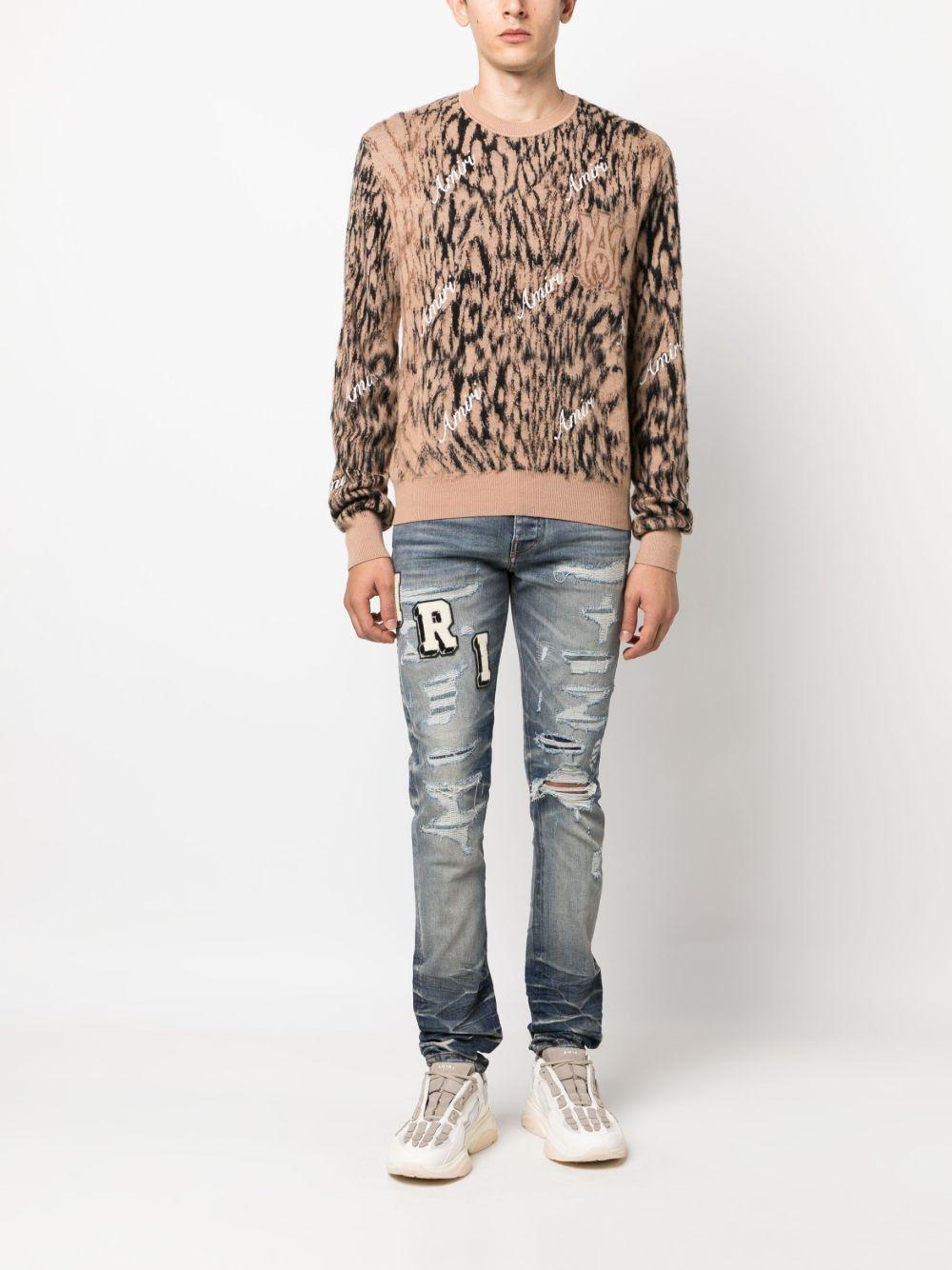 Varsity ripped skinny jeans Product Image