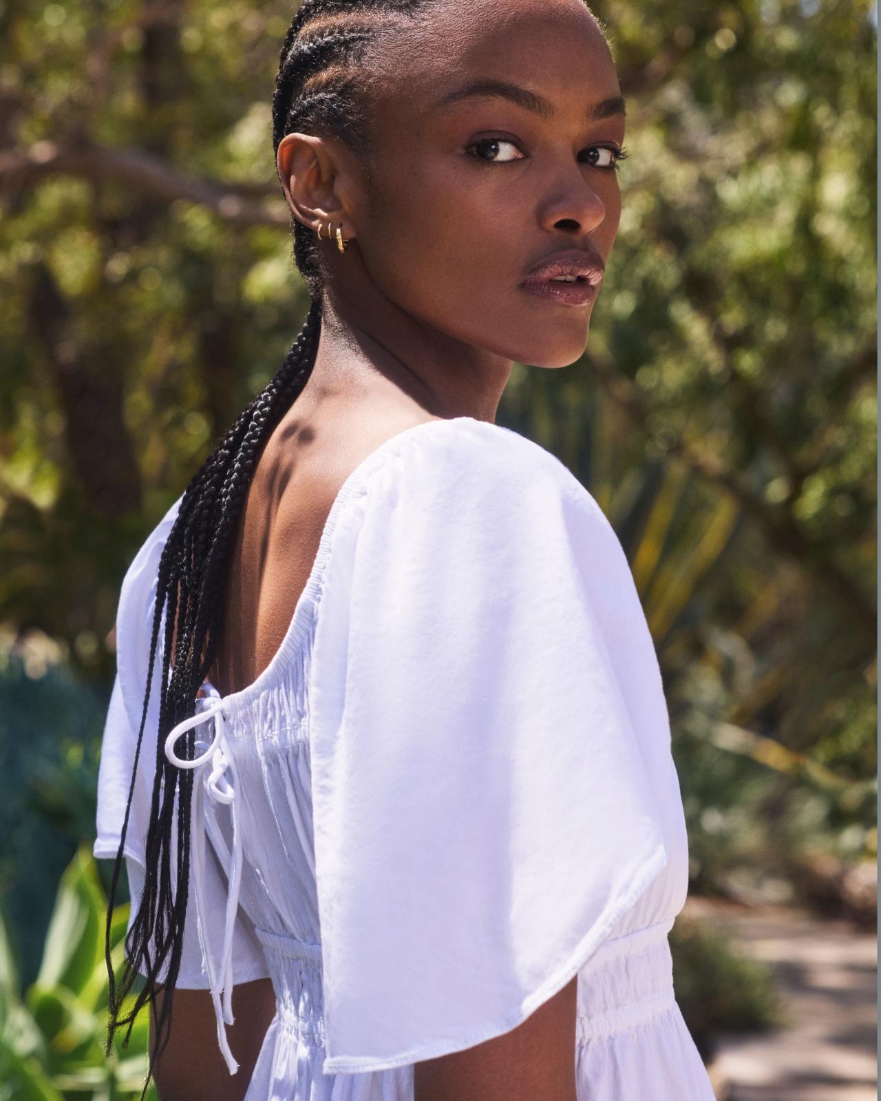 Womens Flutter-Sleeve Dress in Stretch Linen by Everlane Product Image