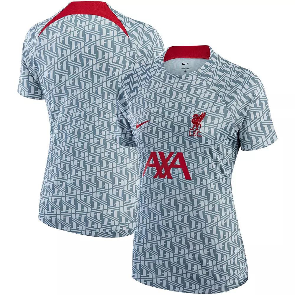 Women's Nike Gray Liverpool 2022/23 Pre-Match Raglan Performance Top, Size: XS, Lvp Grey Product Image