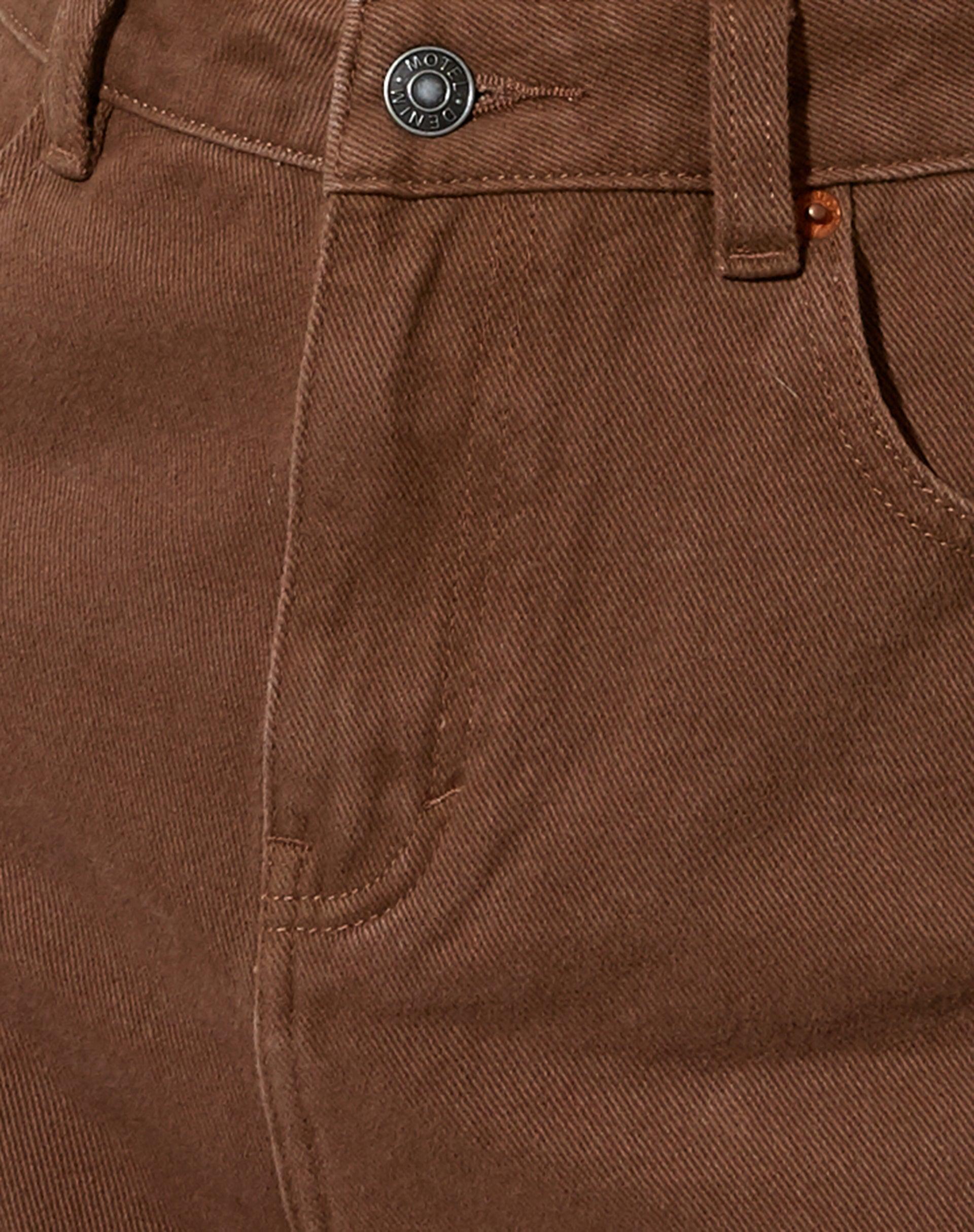 Dad Denim Shorts in Rich Brown Product Image