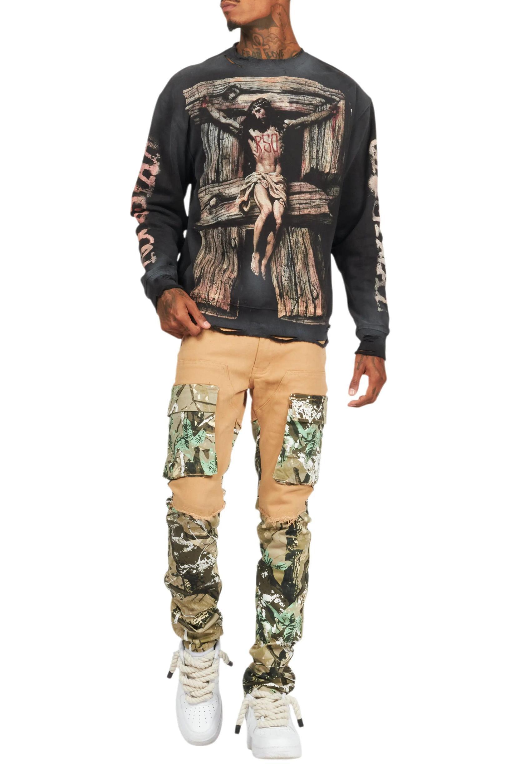 Denka Beige Slim Fit Jean Male Product Image