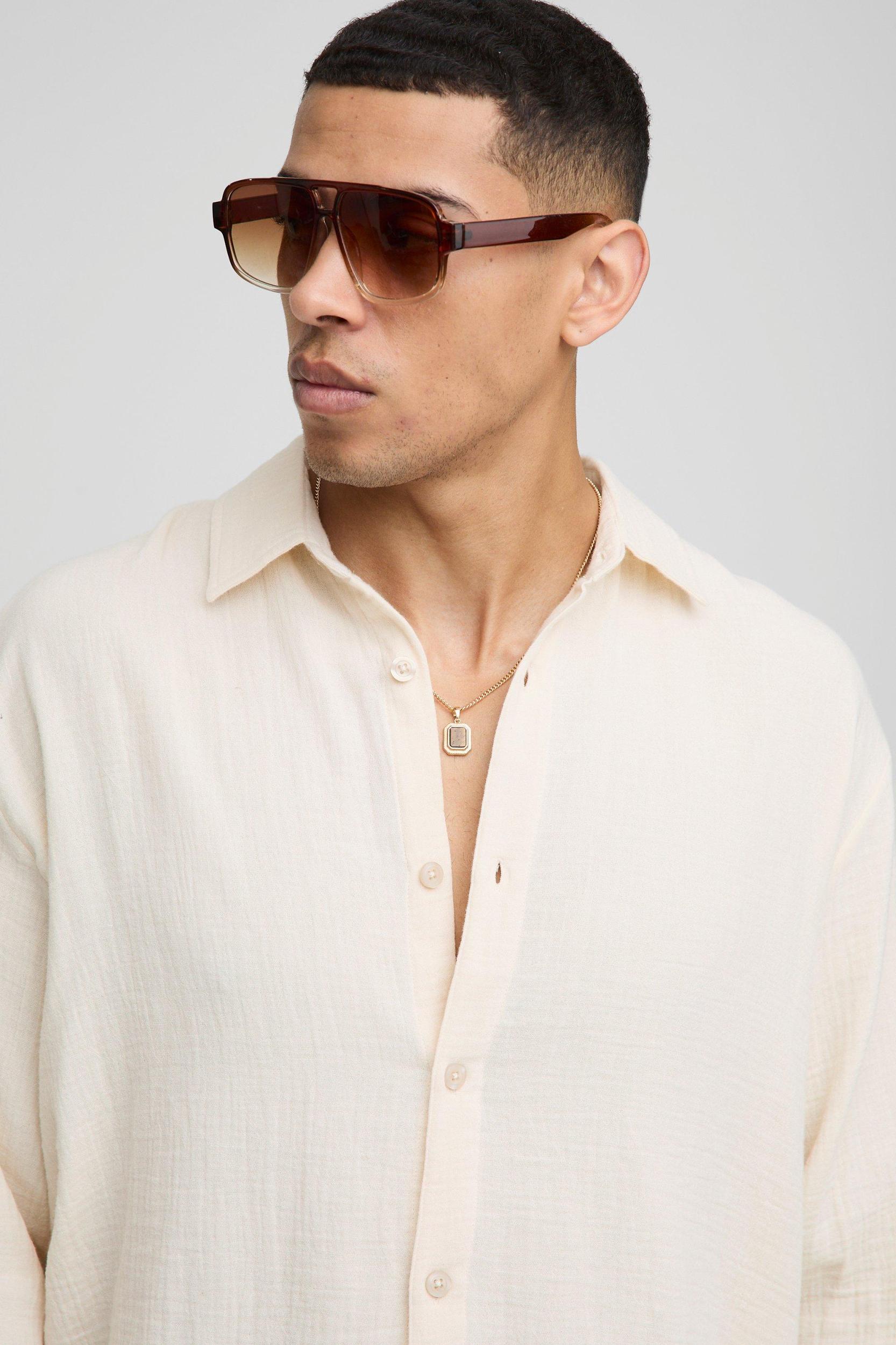 Super Oversized Relaxed Cheesecloth Shirt | boohooMAN USA Product Image