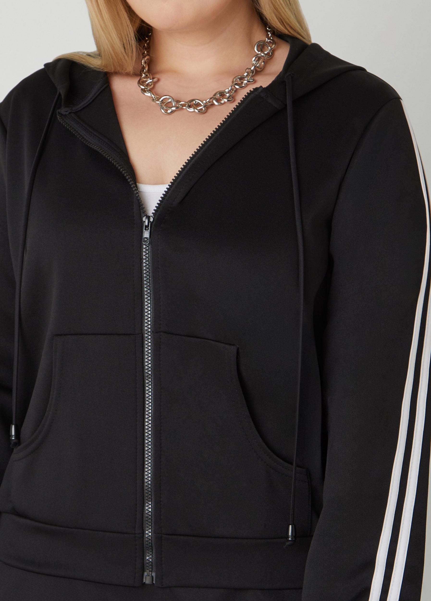 Striped Hooded Jacket Product Image