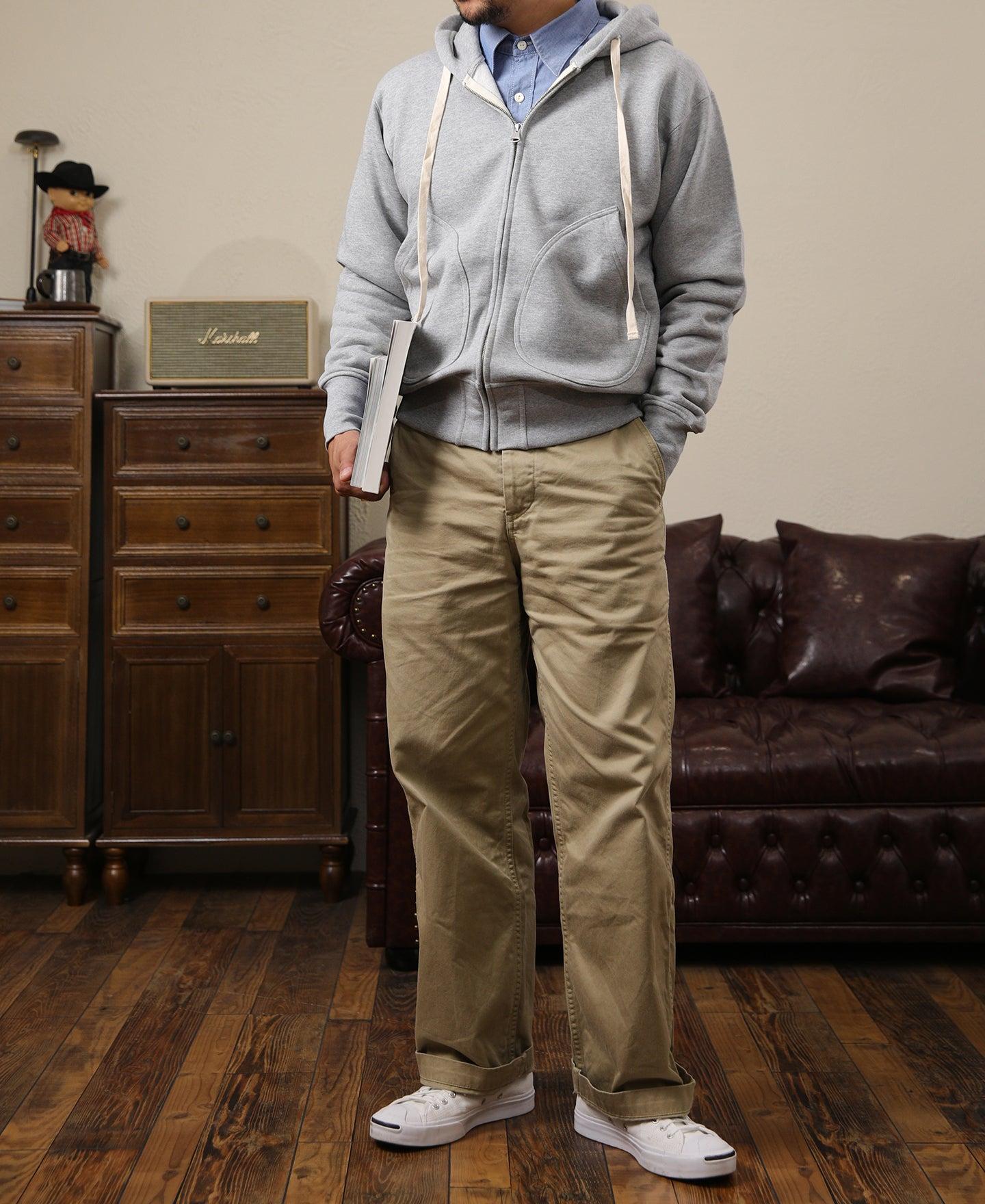 17.5 oz Terry Cloth Full-Zip Hoodie - Gray Product Image