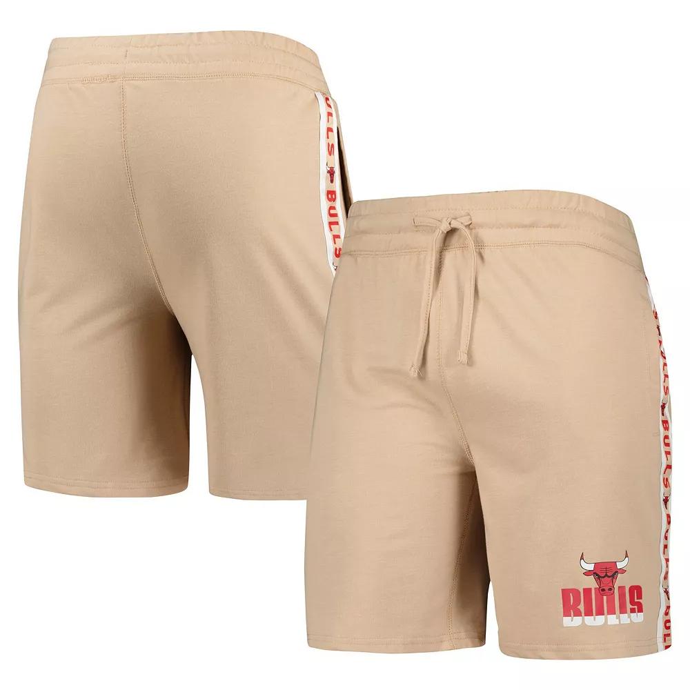 Men's Concepts Sport  Tan Chicago Bulls Team Stripe Shorts, Size: Medium Product Image