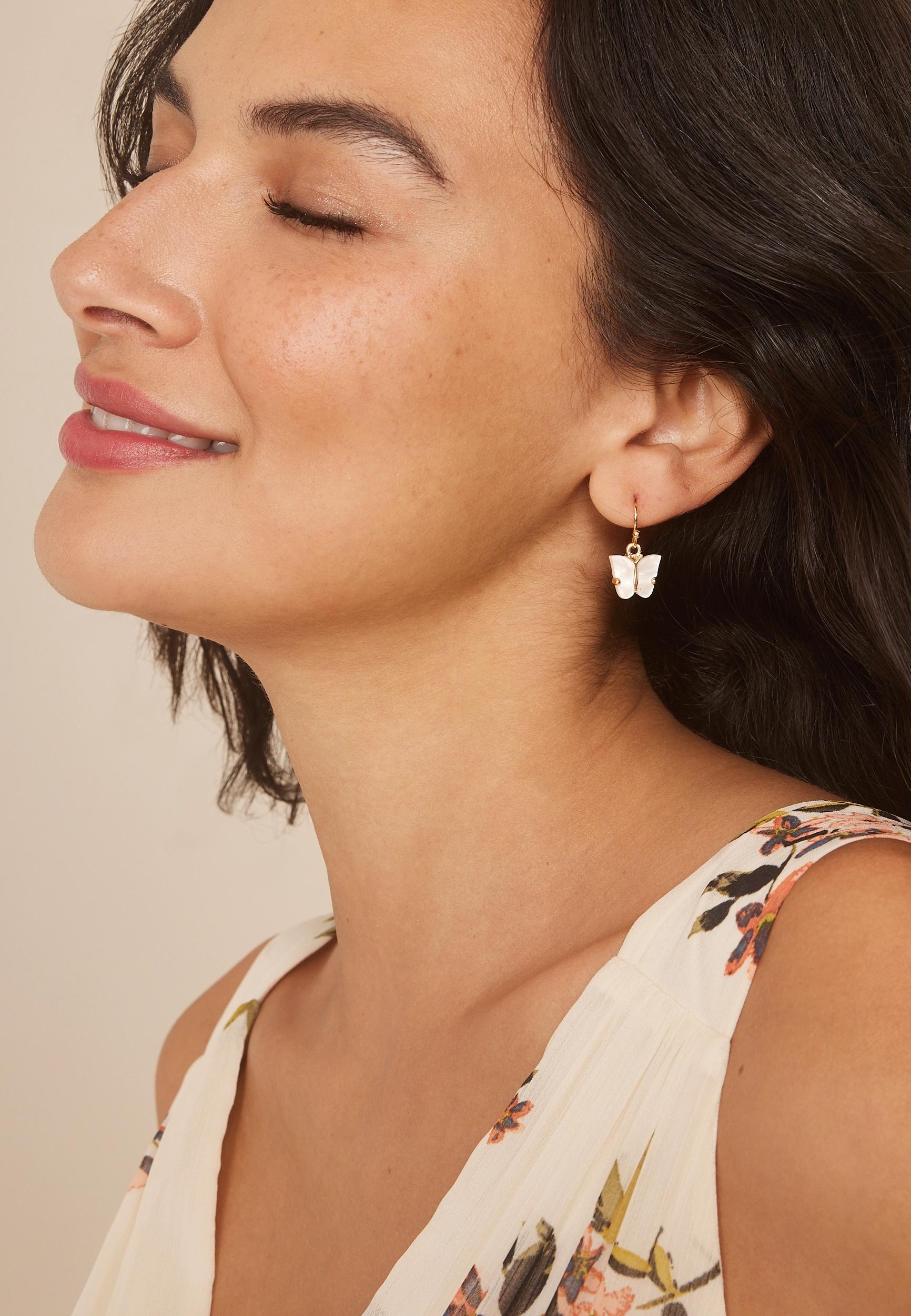  Butterfly Charm Drop Earrings Product Image