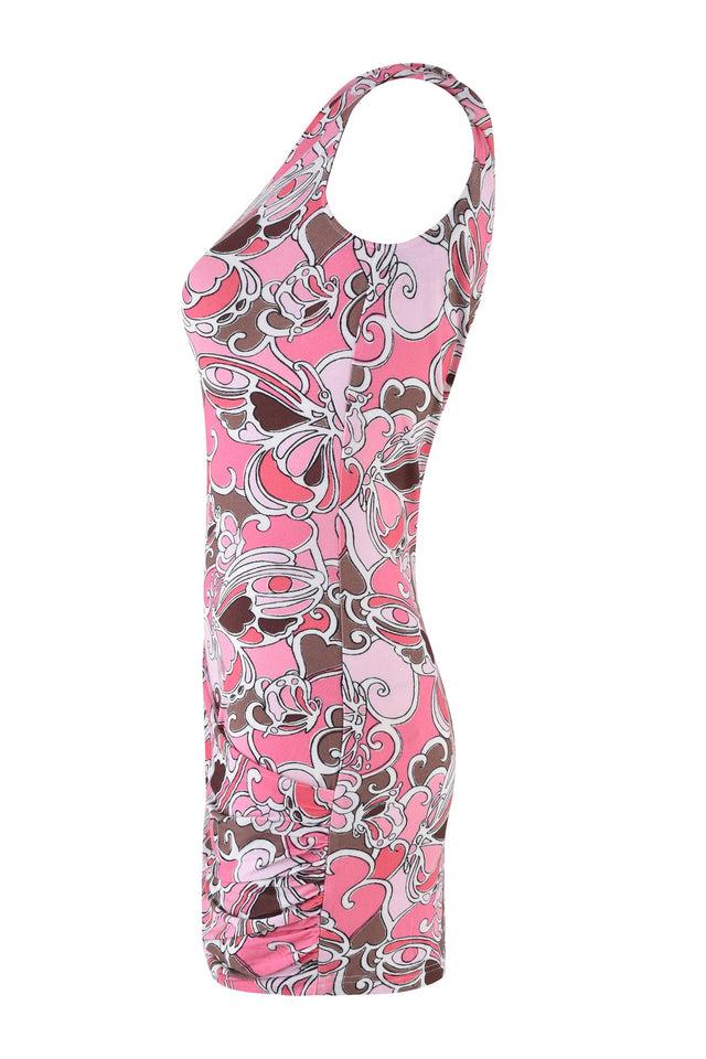 CORRINE MINI DRESS - PINK BUTTERFLY BLOOM Product Image