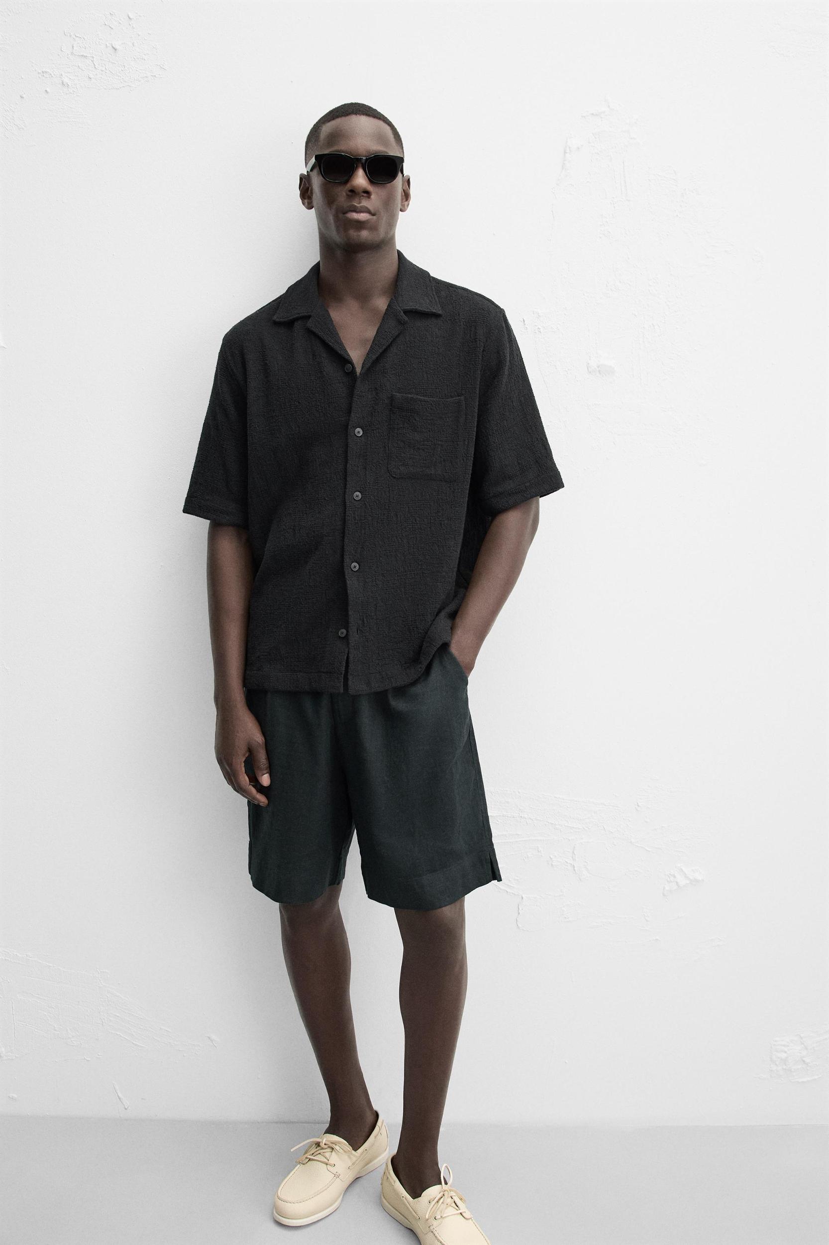 RELAXED FIT JACQUARD SHIRT Product Image