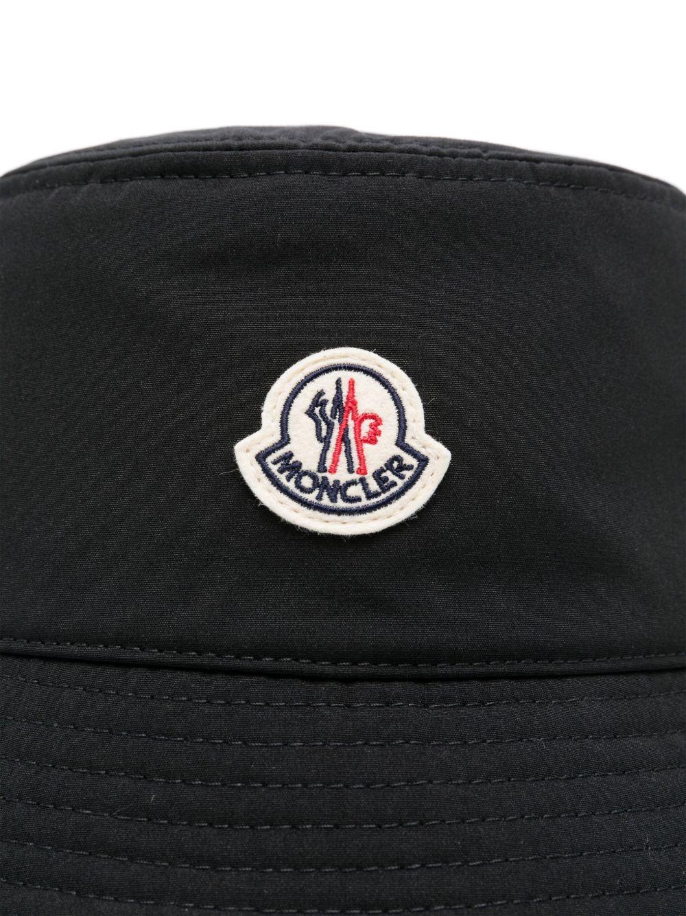 MONCLER Cotton Blend Bucket Hat Accessories In Black Product Image