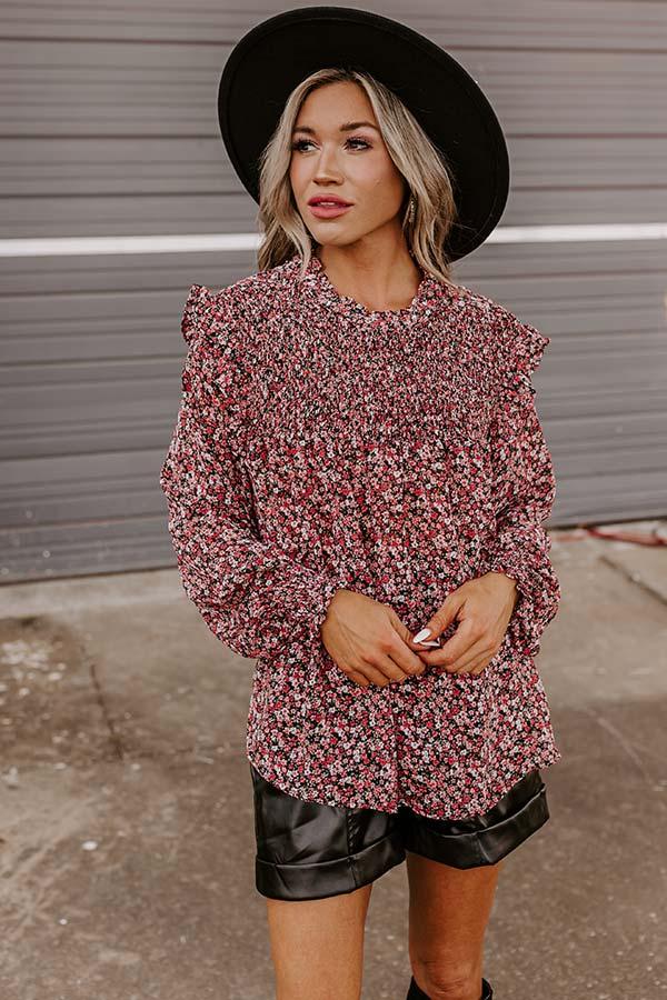 Vivid Views Floral Shift Top in Pink Product Image