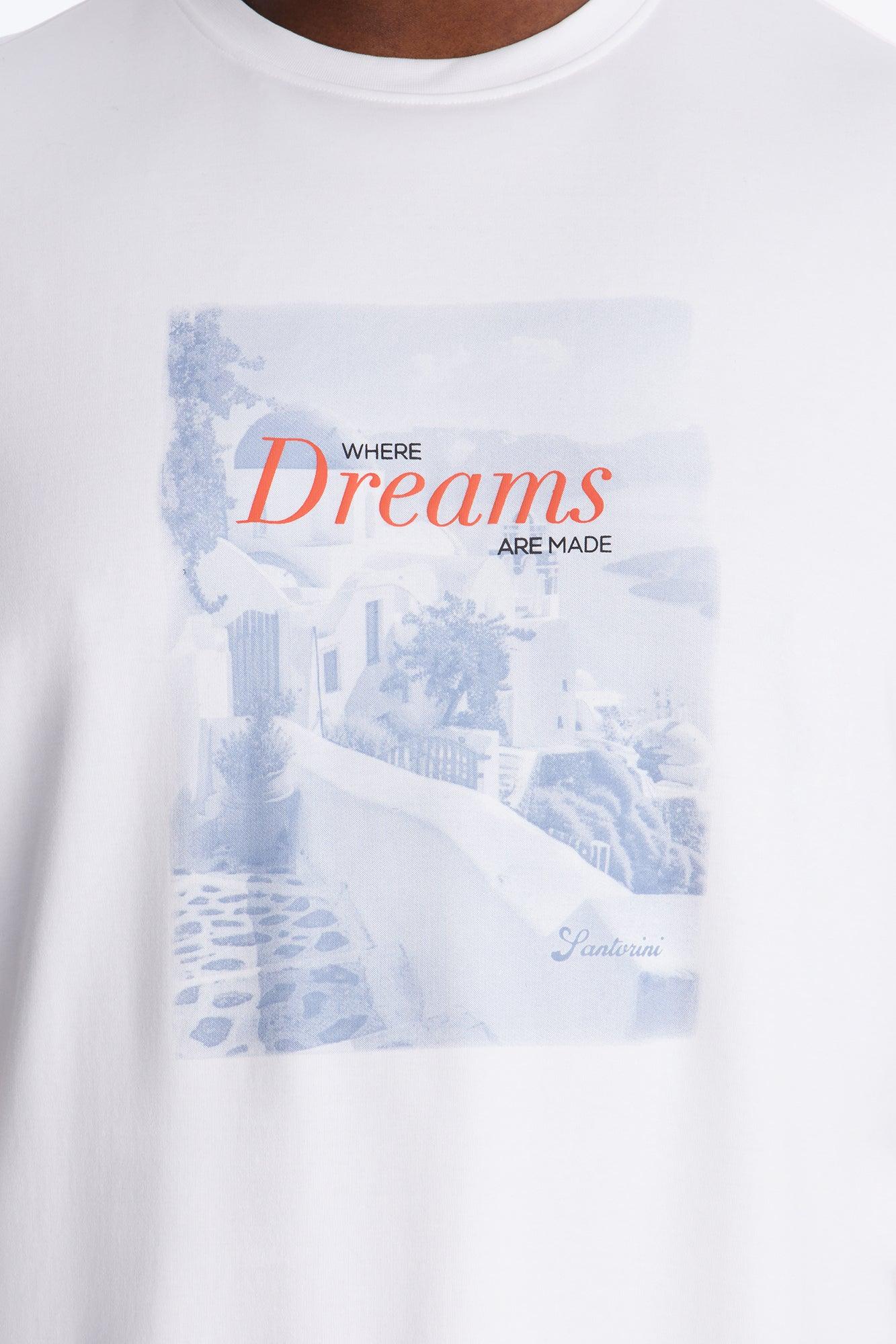 Santorini Dreams Short Sleeve Tee - White Male Product Image