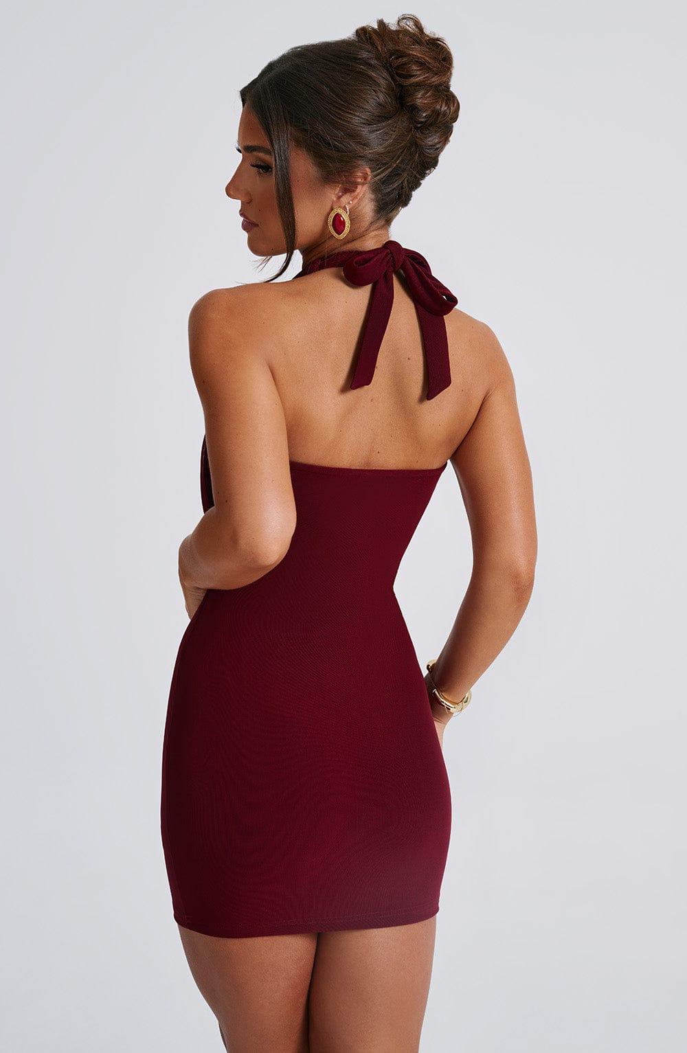 Fallon Mini Dress - Burgundy Product Image