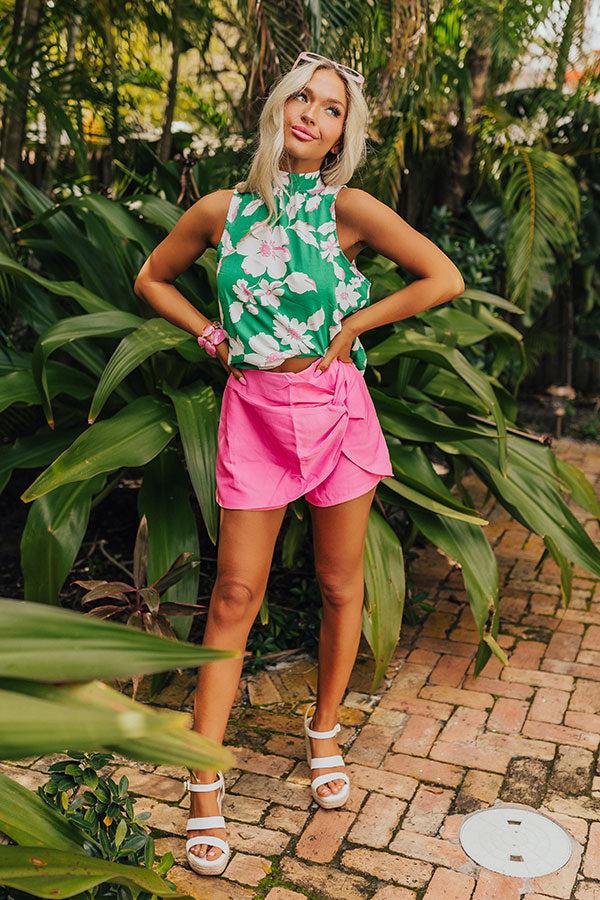 Party On The Go Skort in Pink Product Image