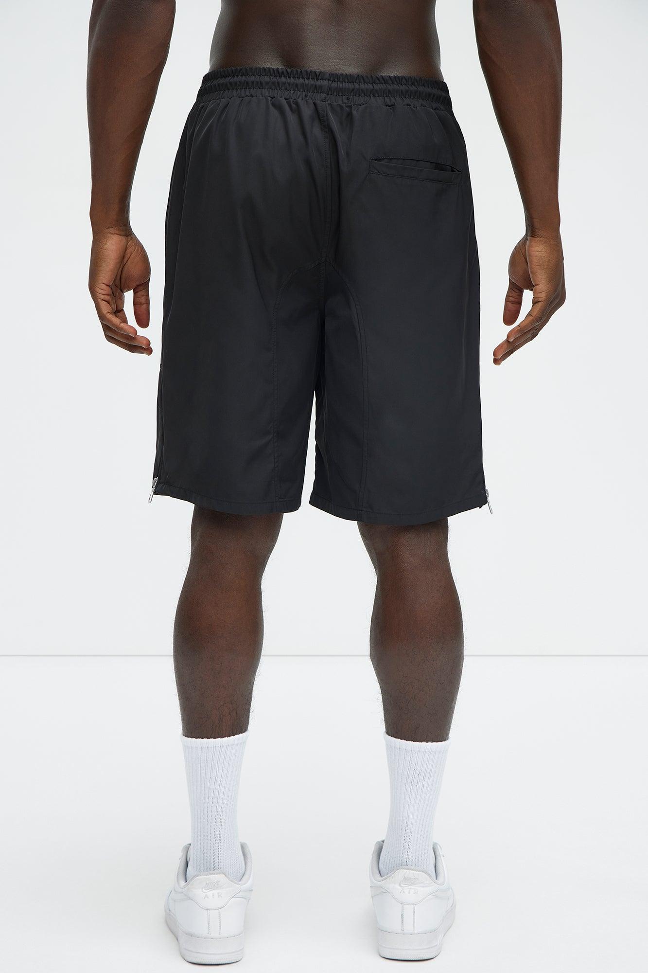 Zip Release Relaxed Tech Shorts - Black Product Image