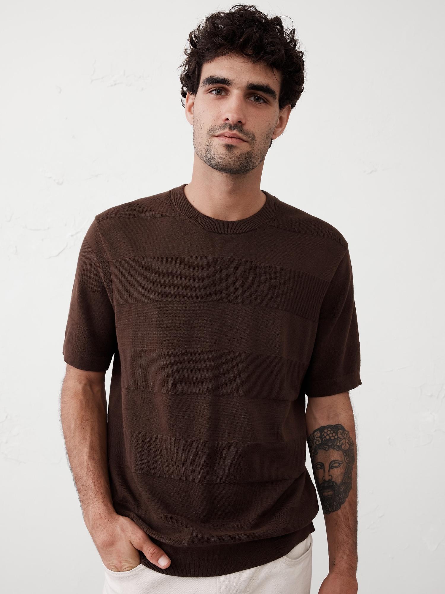 Refined Textured Sweater T-Shirt Product Image