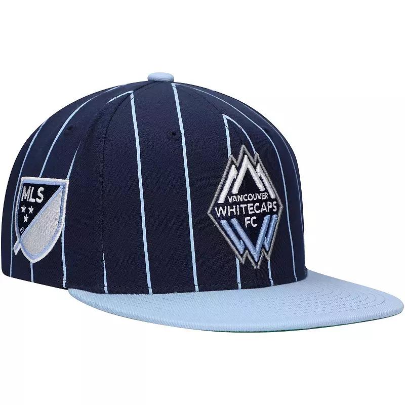 Men's Mitchell & Ness Navy Vancouver Whitecaps FC Team Pin Snapback Hat, Vwc Blue Product Image