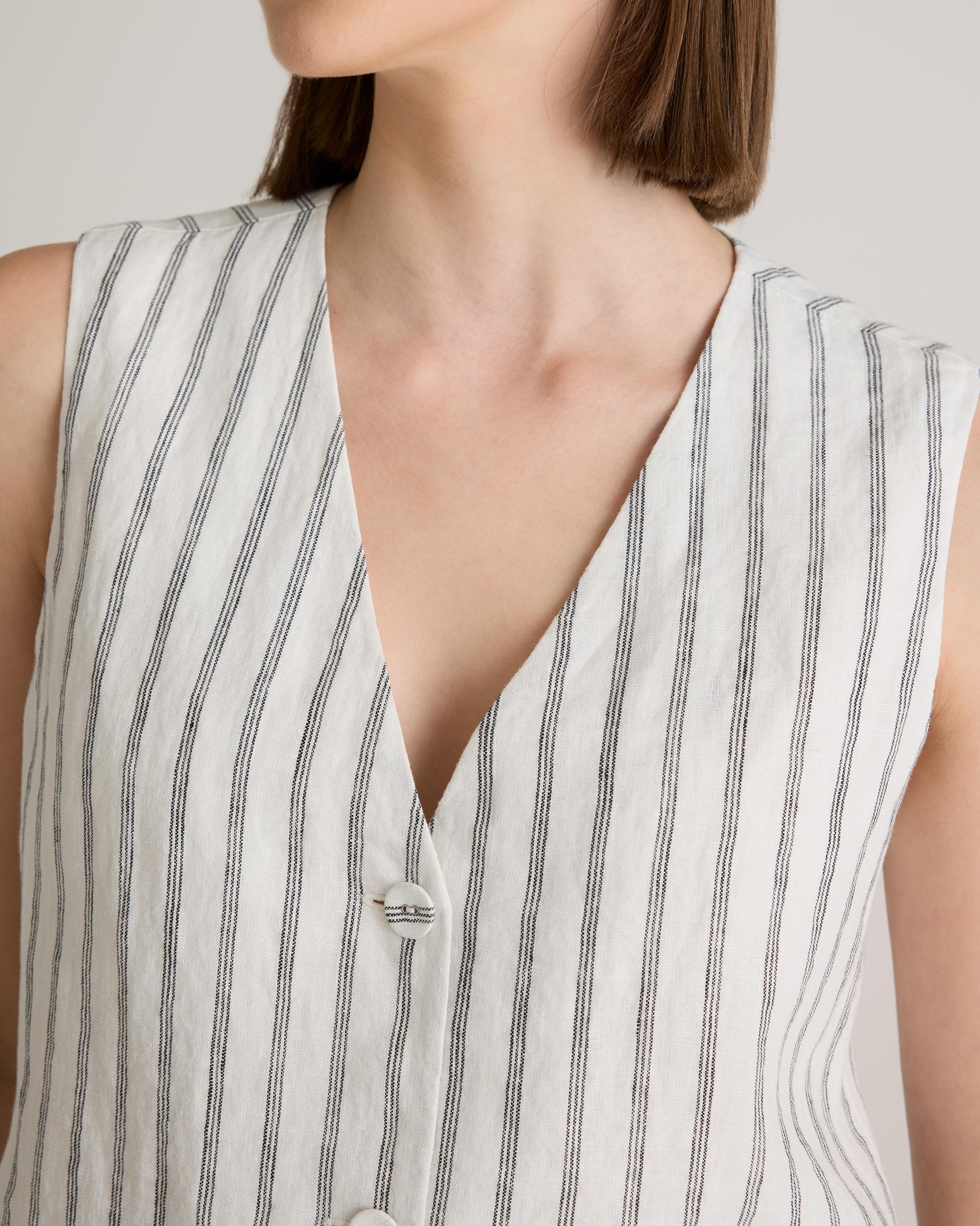 Quince | Women's 100% European Linen Vest Size XS Product Image