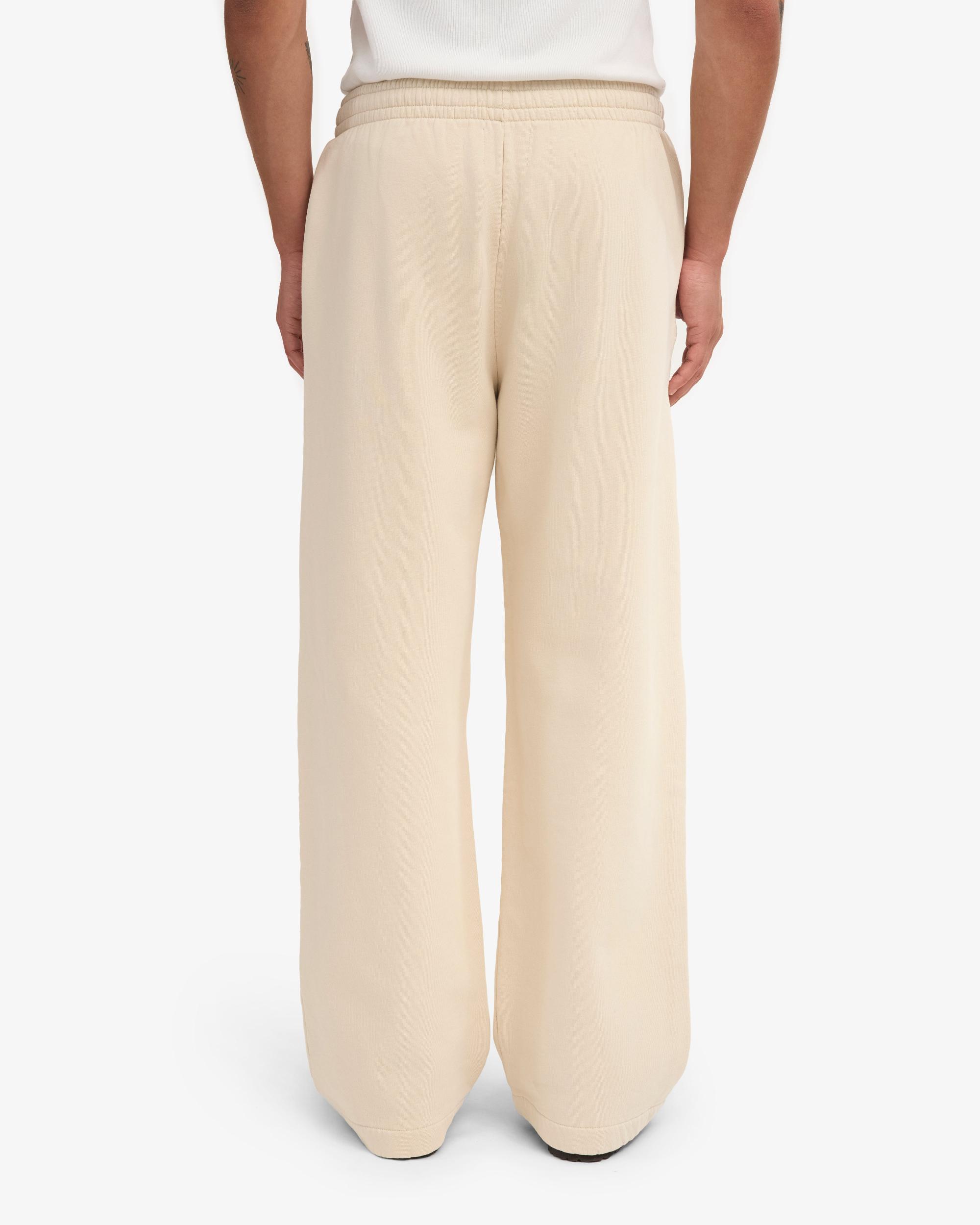 Organic Straight Leg Sweatpants - Ivory White Product Image