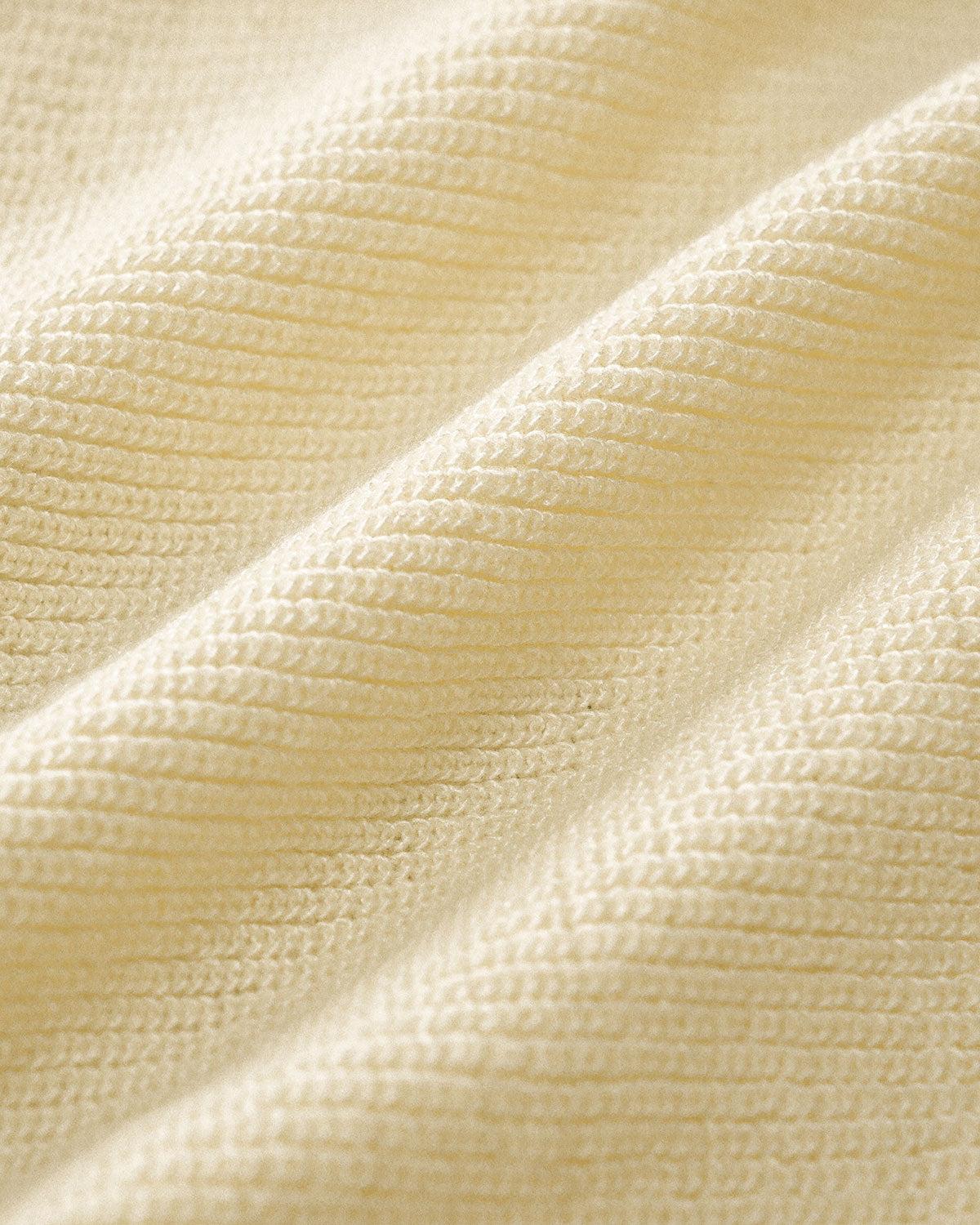 Beige V Neck Twist Knit Vest Product Image