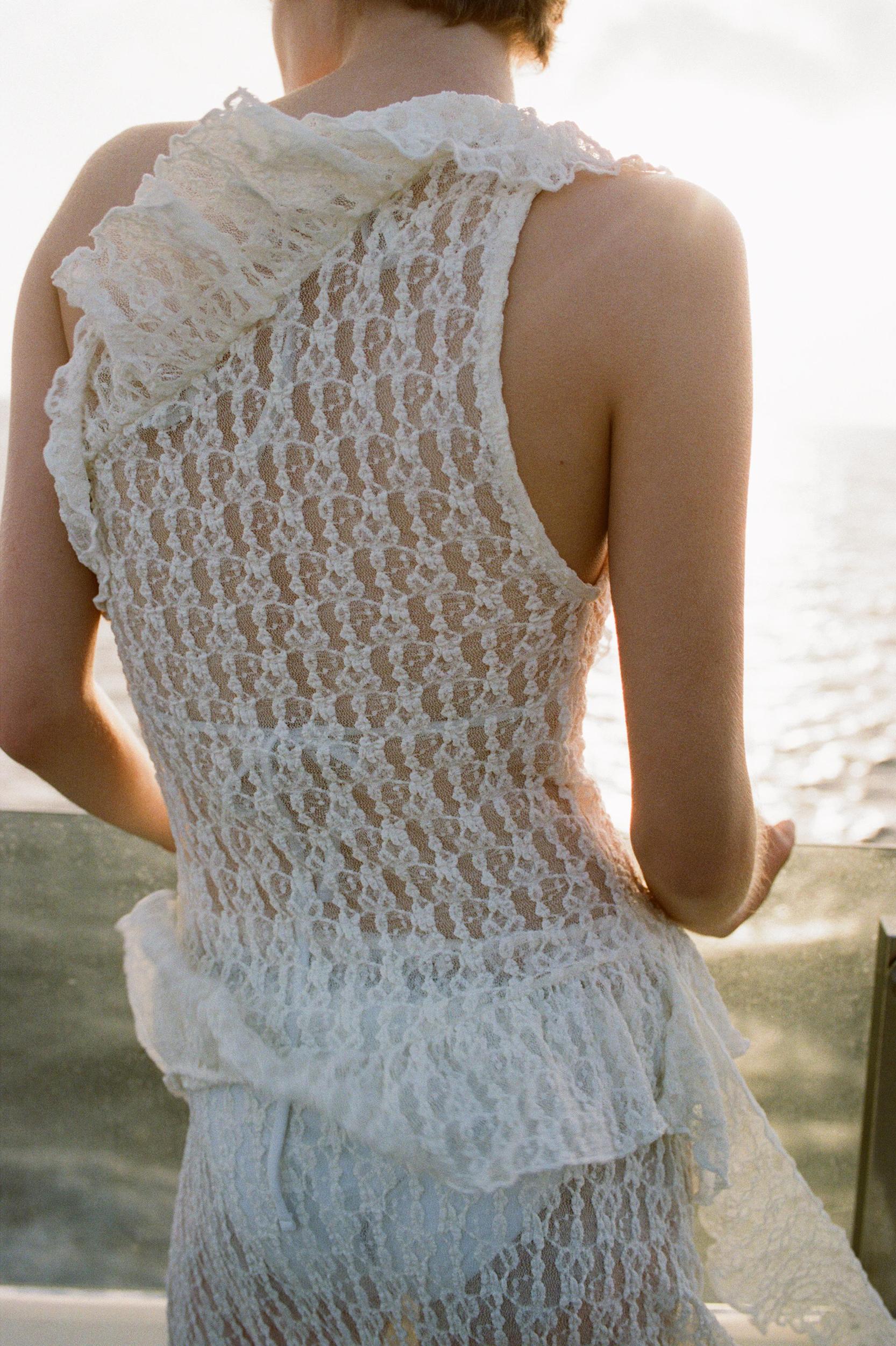 ASYMMETRIC LACE TOP Product Image