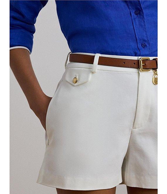Lauren Ralph Lauren Stretch Cotton Canvas High Rise Short Product Image
