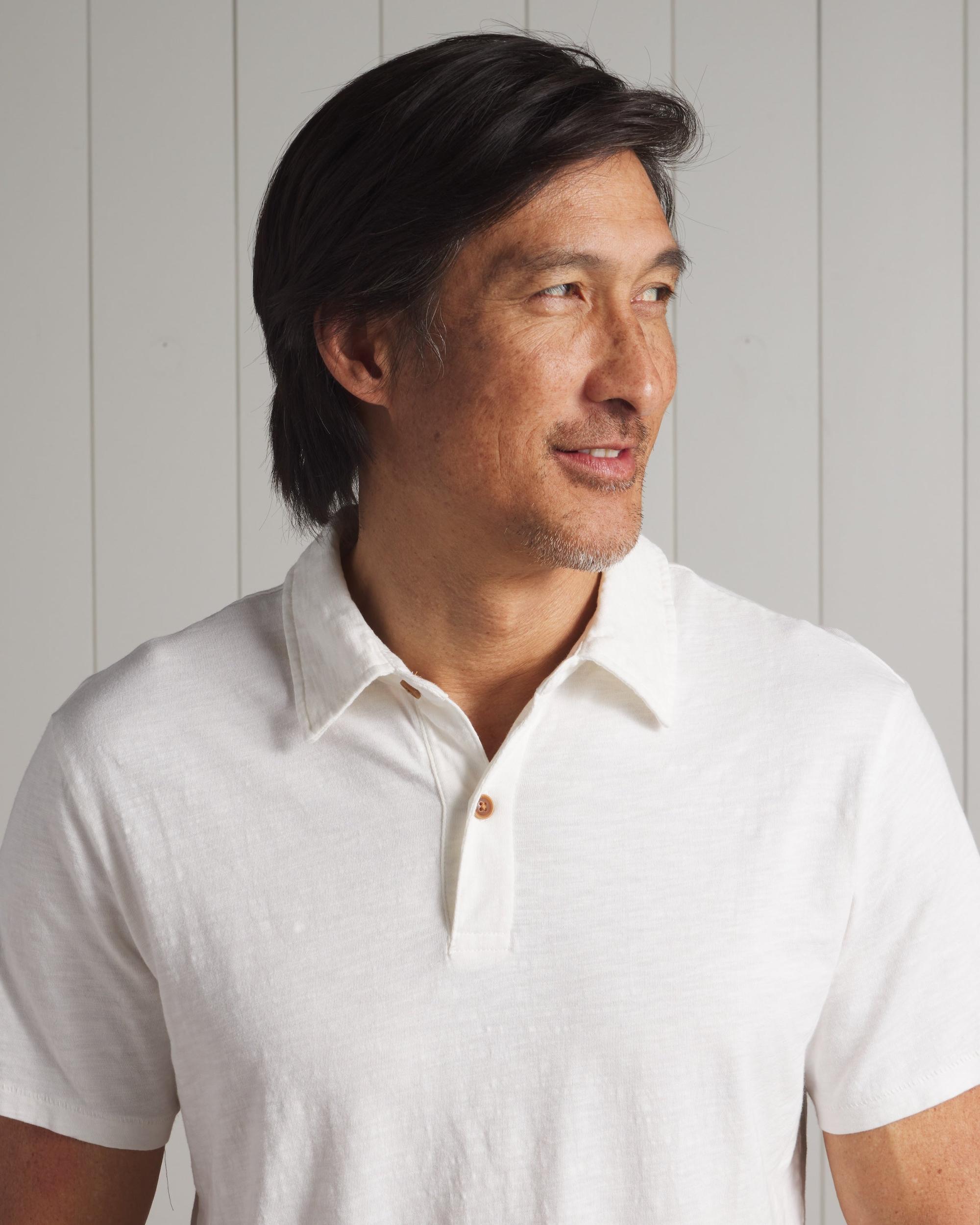 Sunwashed 2 Button Polo - White Product Image