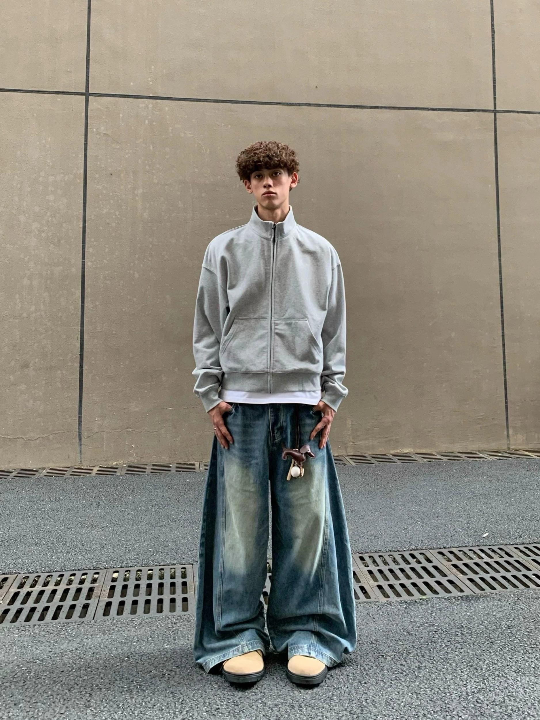 RT No. 18011 FULL ZIP MOCK CREWNECK Product Image