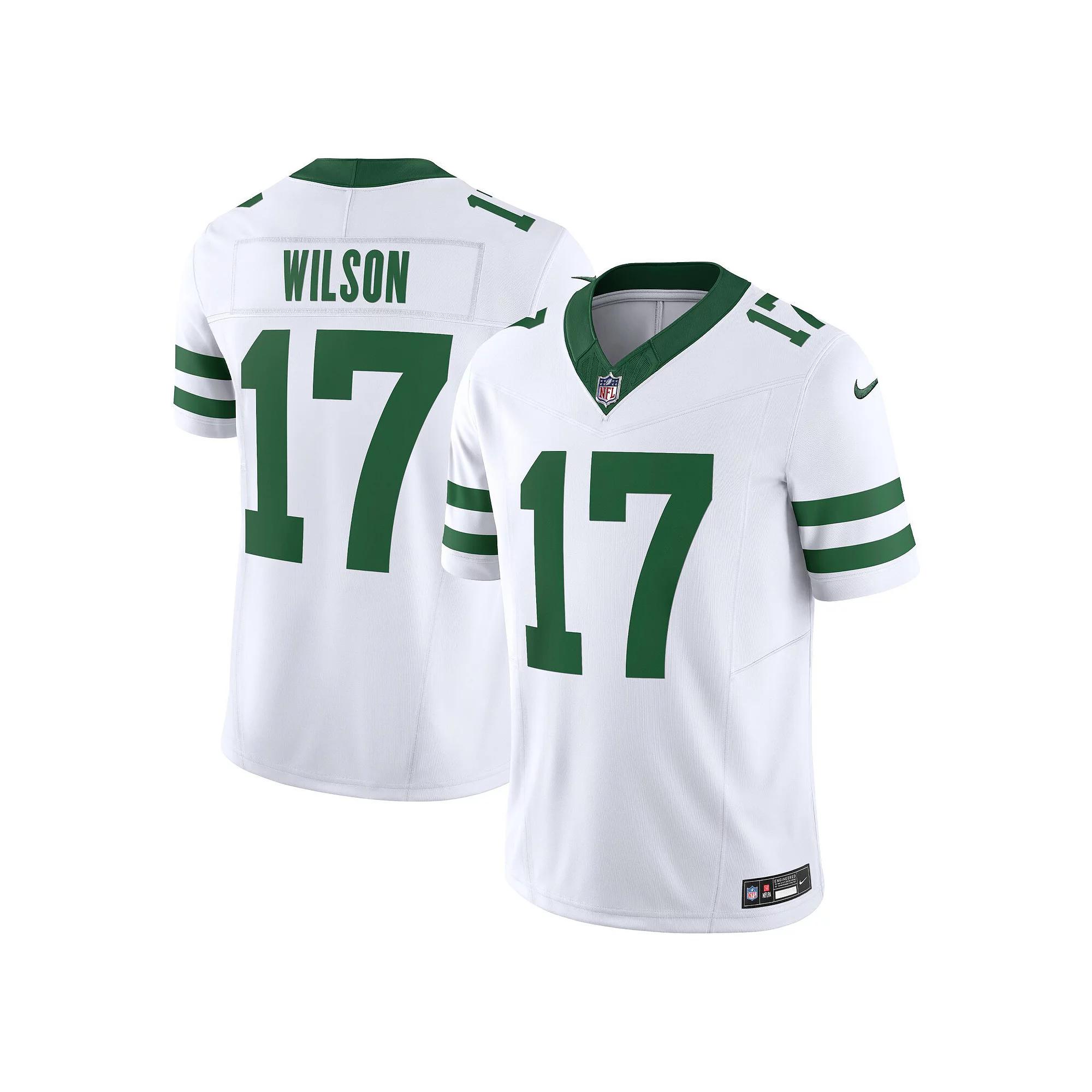 Men's Nike Garrett Wilson Legacy White New York Jets Vapor F.U.S.E. Limited Jersey, Size: 3XL Product Image