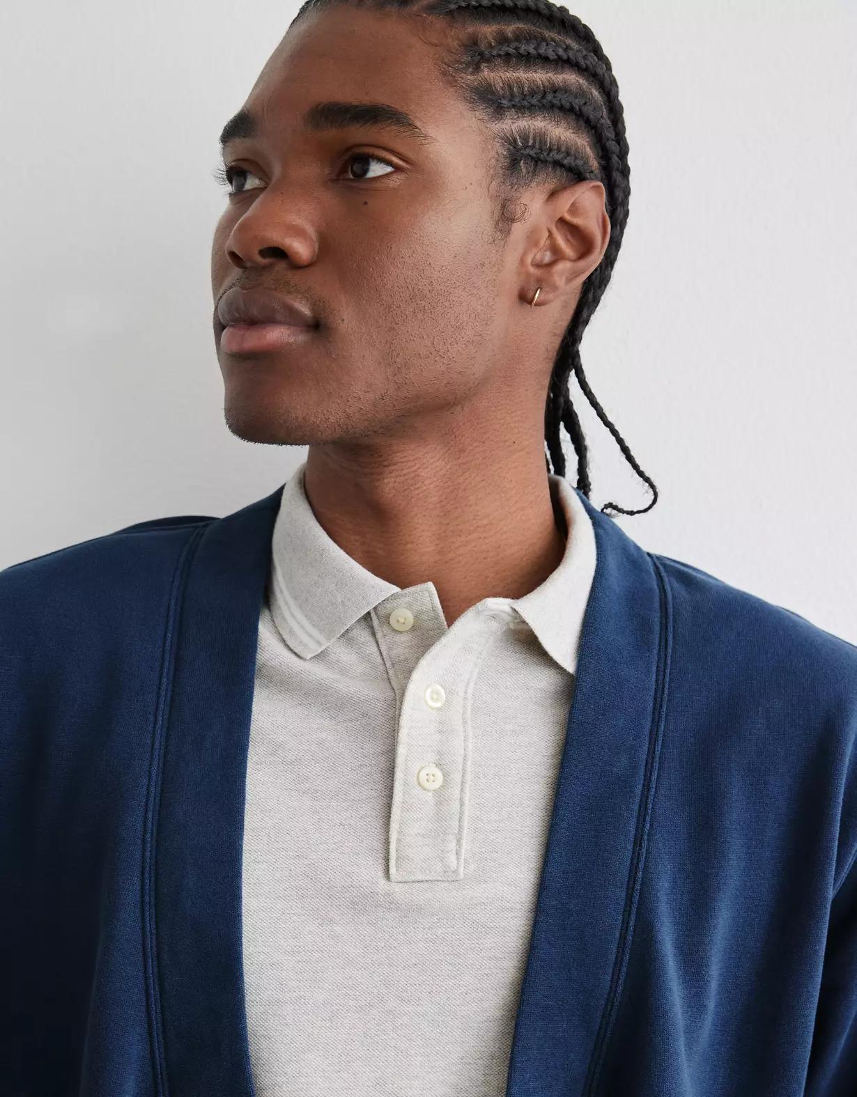 AE Lived-In Tipped Pique Polo Shirt Product Image