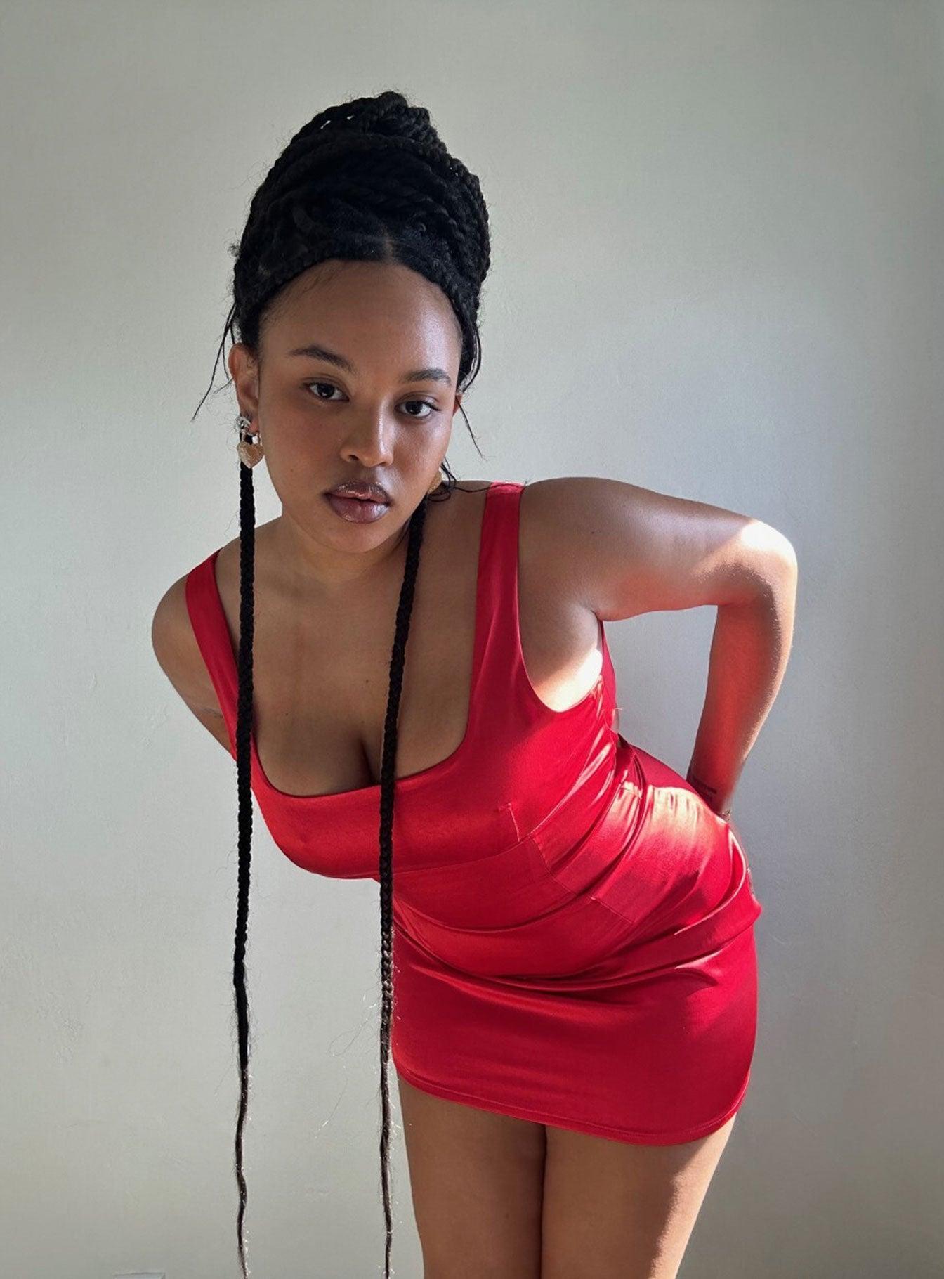 Cobie Mini Dress Red Product Image