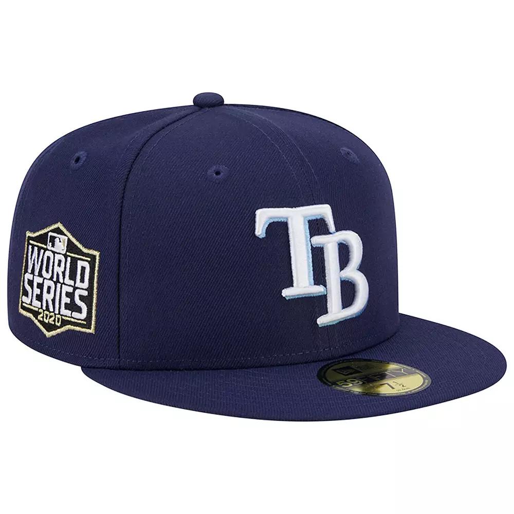 Men's New Era Navy Tampa Bay Rays 2020 World Series Team Color 59FIFTY Fitted Hat,  Product Image