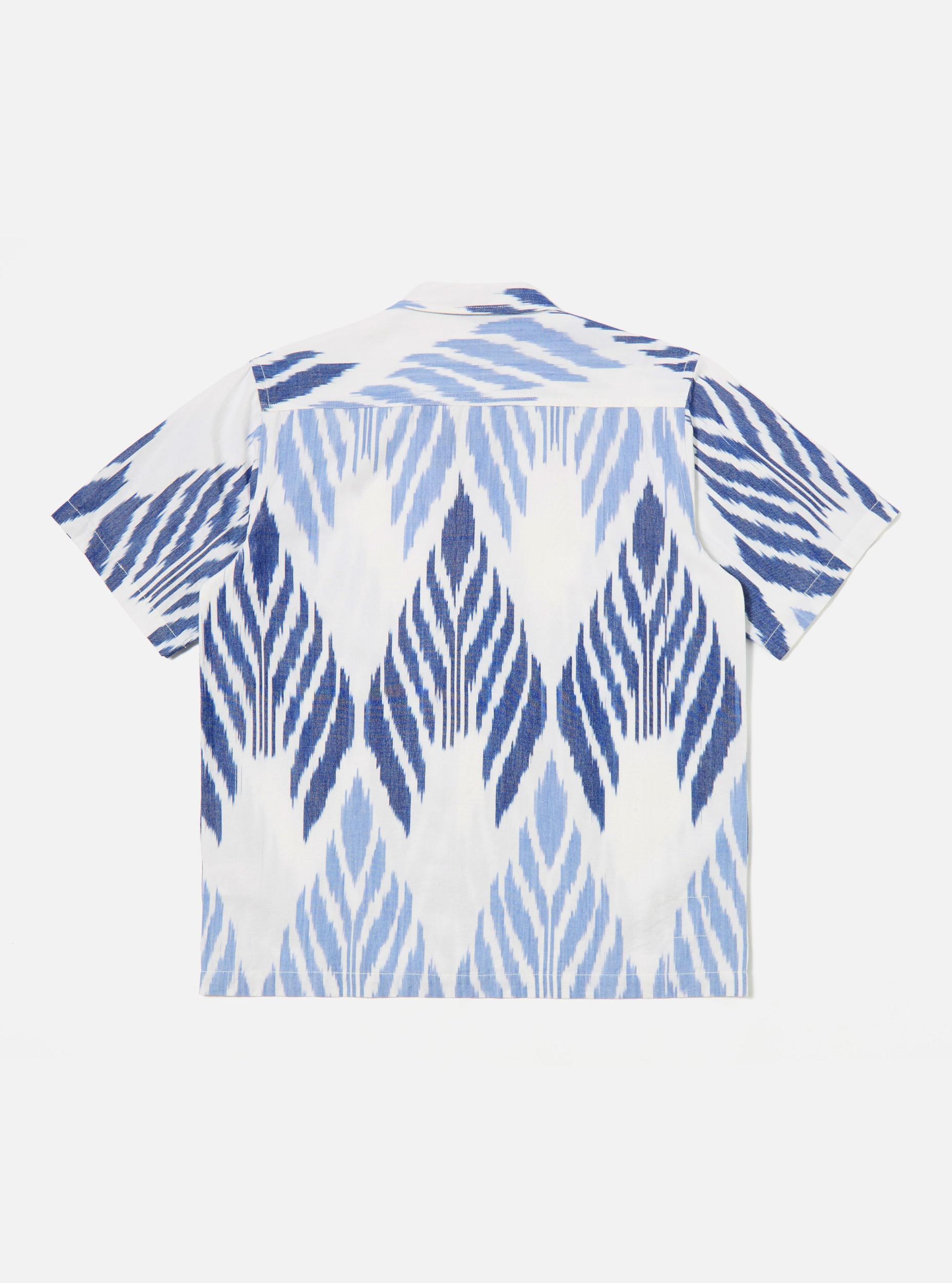 Blue Peacock Ikat Camp Shirt Product Image