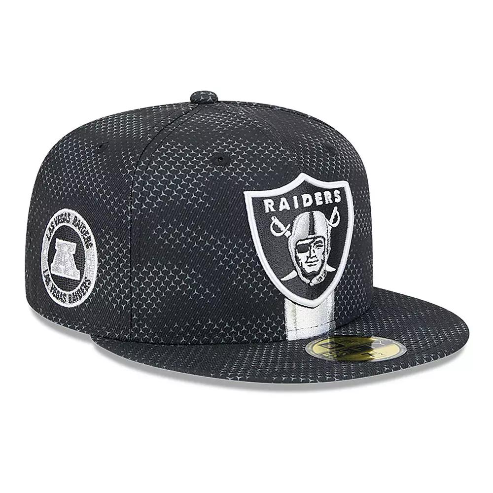 Men's New Era  Black Las Vegas Raiders 2024 Sideline 59FIFTY Fitted Hat, Size: 7 1/2, Lvr Black Product Image