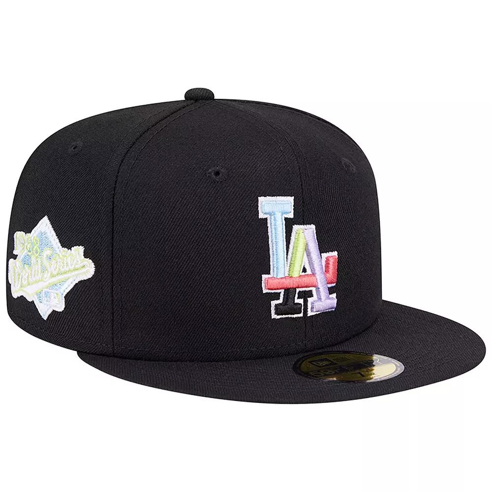 Men's New Era Black Los Angeles Dodgers Multi-Color Pack 59FIFTY Fitted Hat,  Product Image