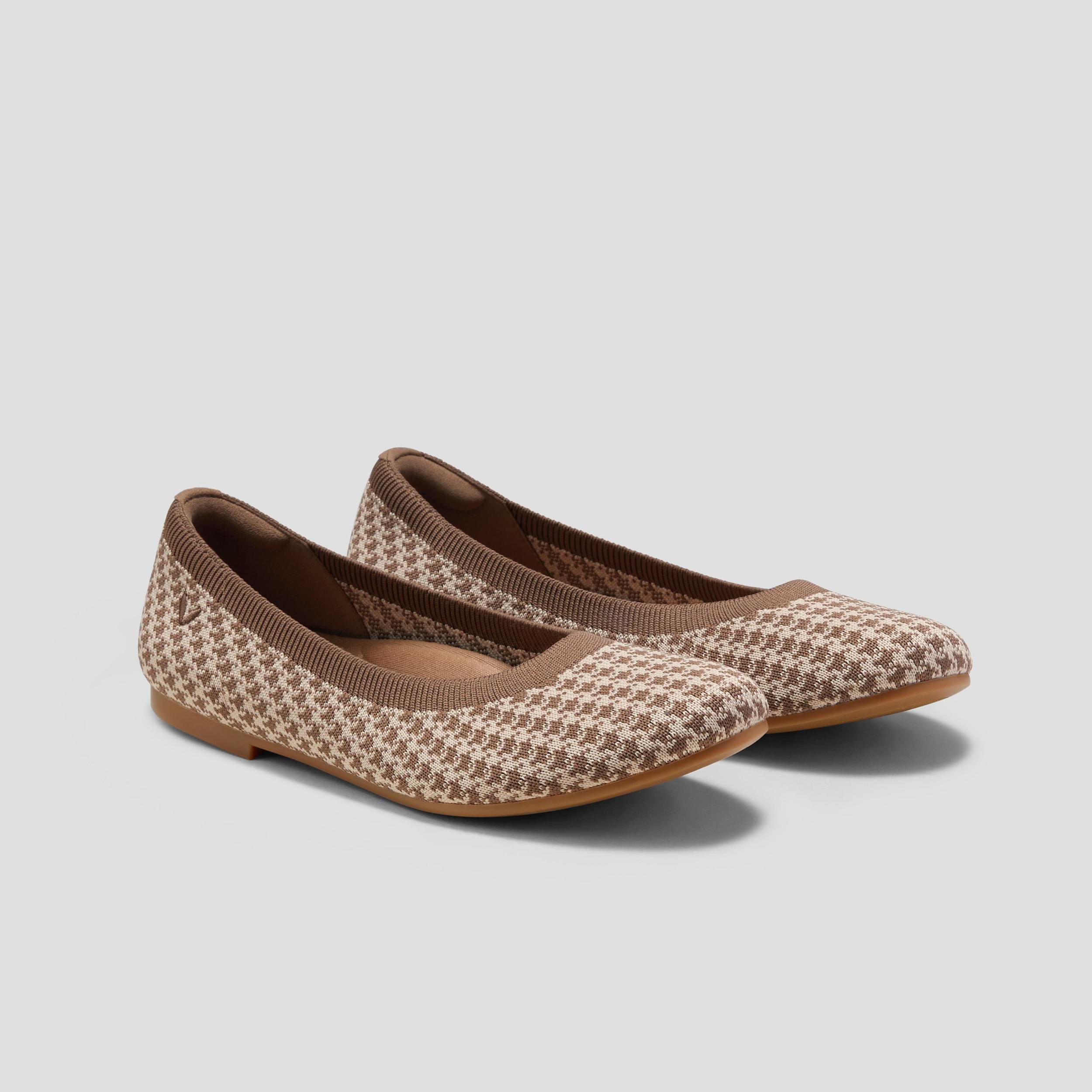Water-Repellent Round-Toe Walking Flats (Claire Walker) Product Image