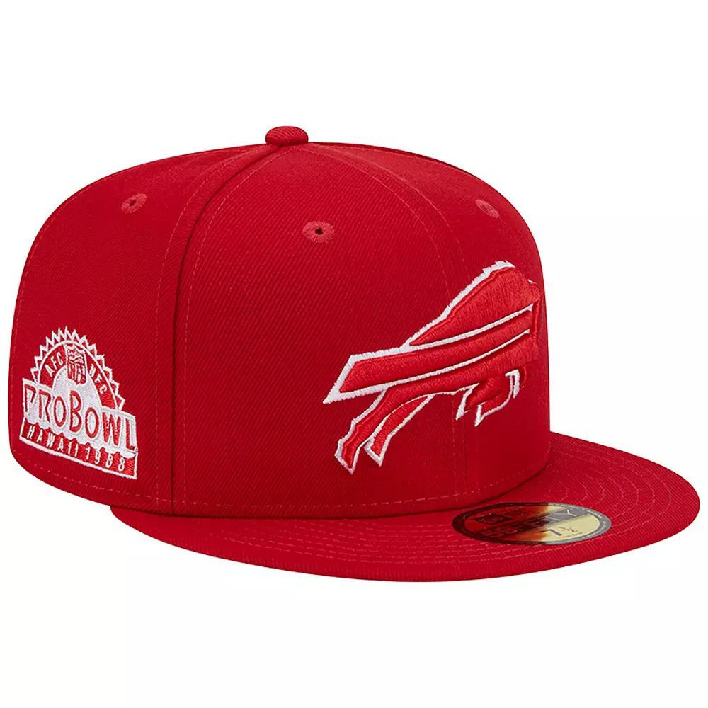 Men's New Era Scarlet Buffalo Bills 1998 Hawaii Pro Bowl Main Patch 59FIFTY Fitted Hat,  Product Image