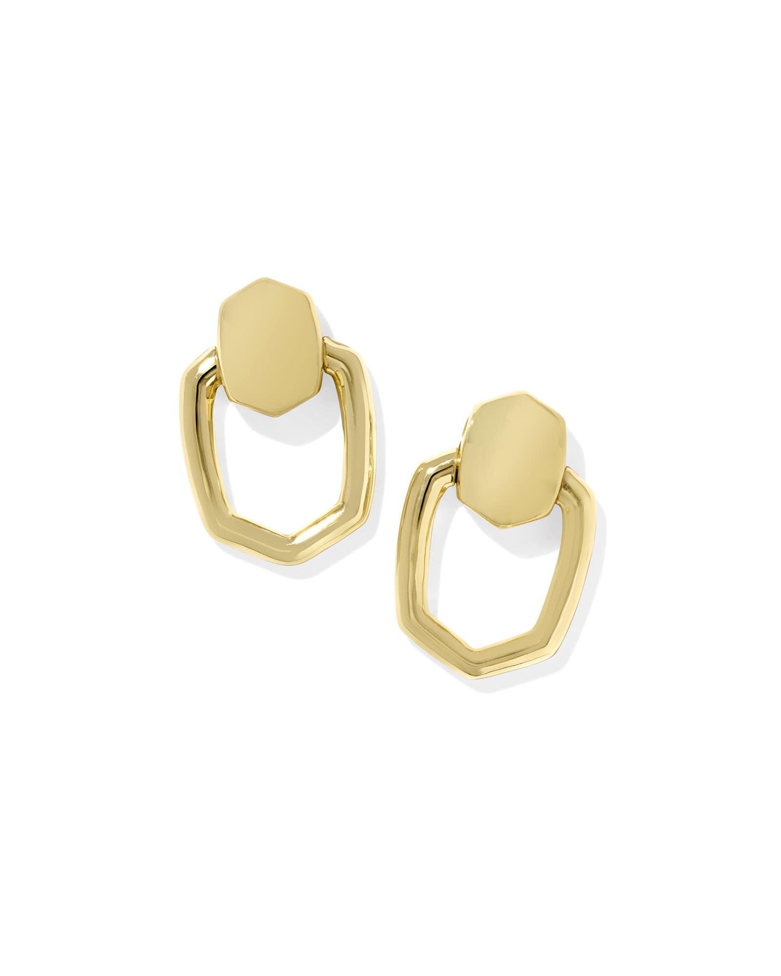 Kaia Gold Open Frame Earrings Product Image
