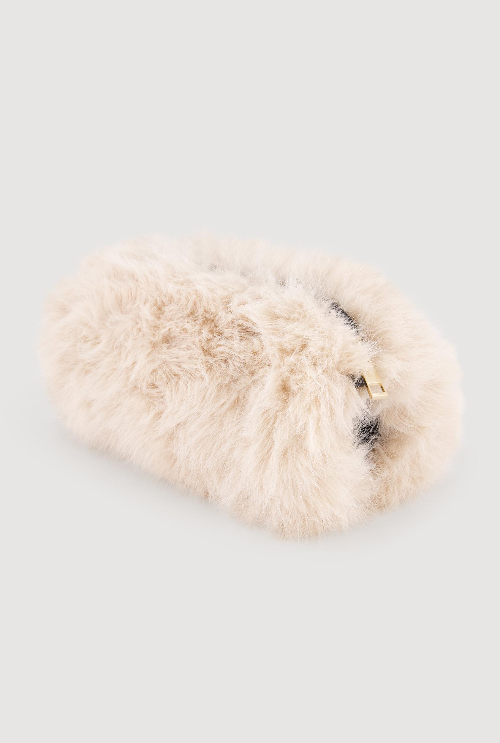 Faux Fur Hand Muff Convertible Clutch Bag Female Product Image