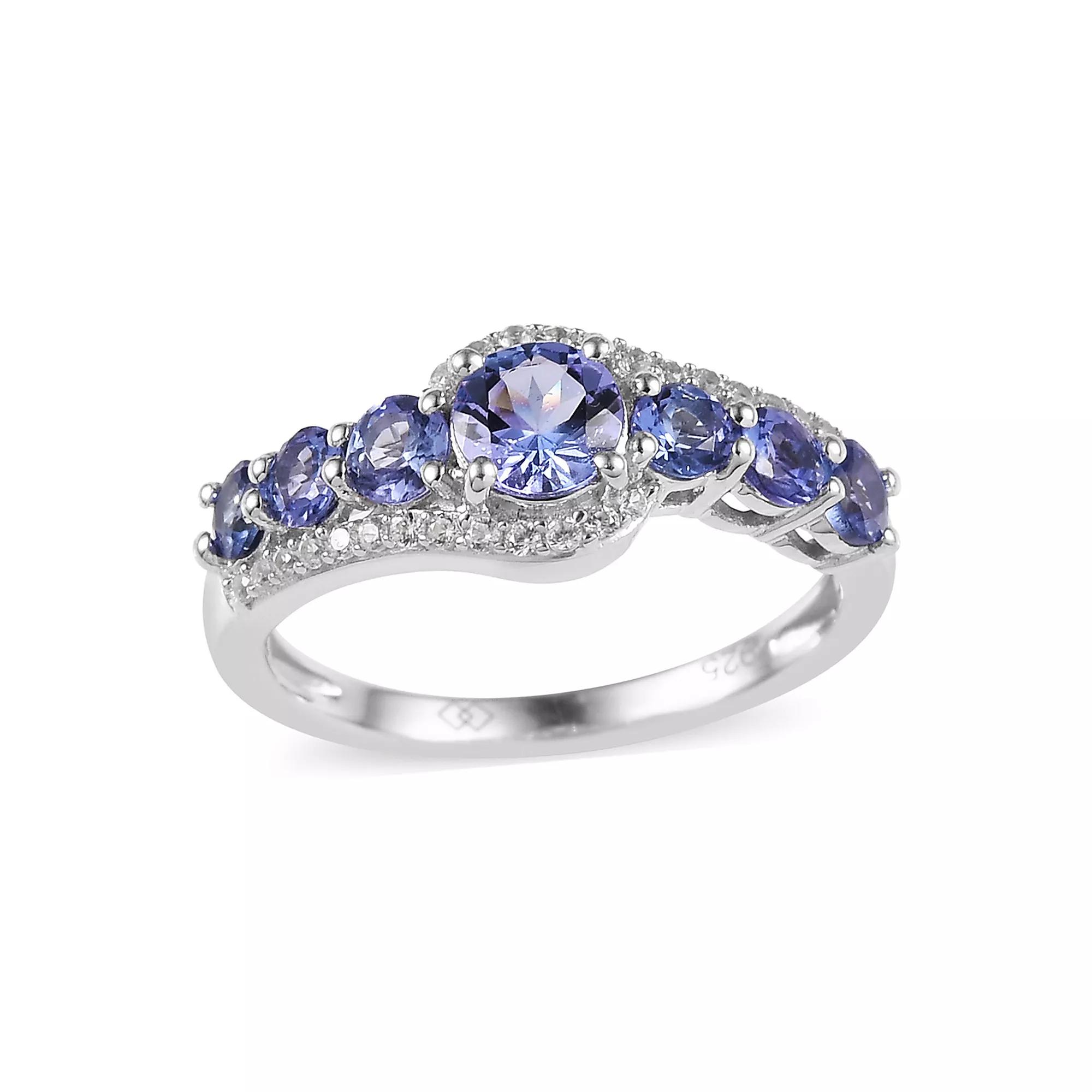 Sterling Silver Tanzanite & Cubic Zirconia Accent Ring, Women's, Size: 7 Product Image