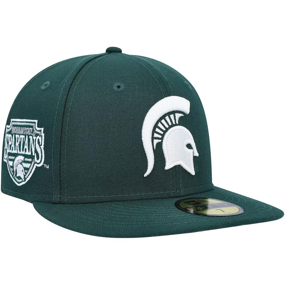 Men's New Era Green Michigan State Spartans Patch 59FIFTY Fitted Hat, Size: 7 1/8 Product Image