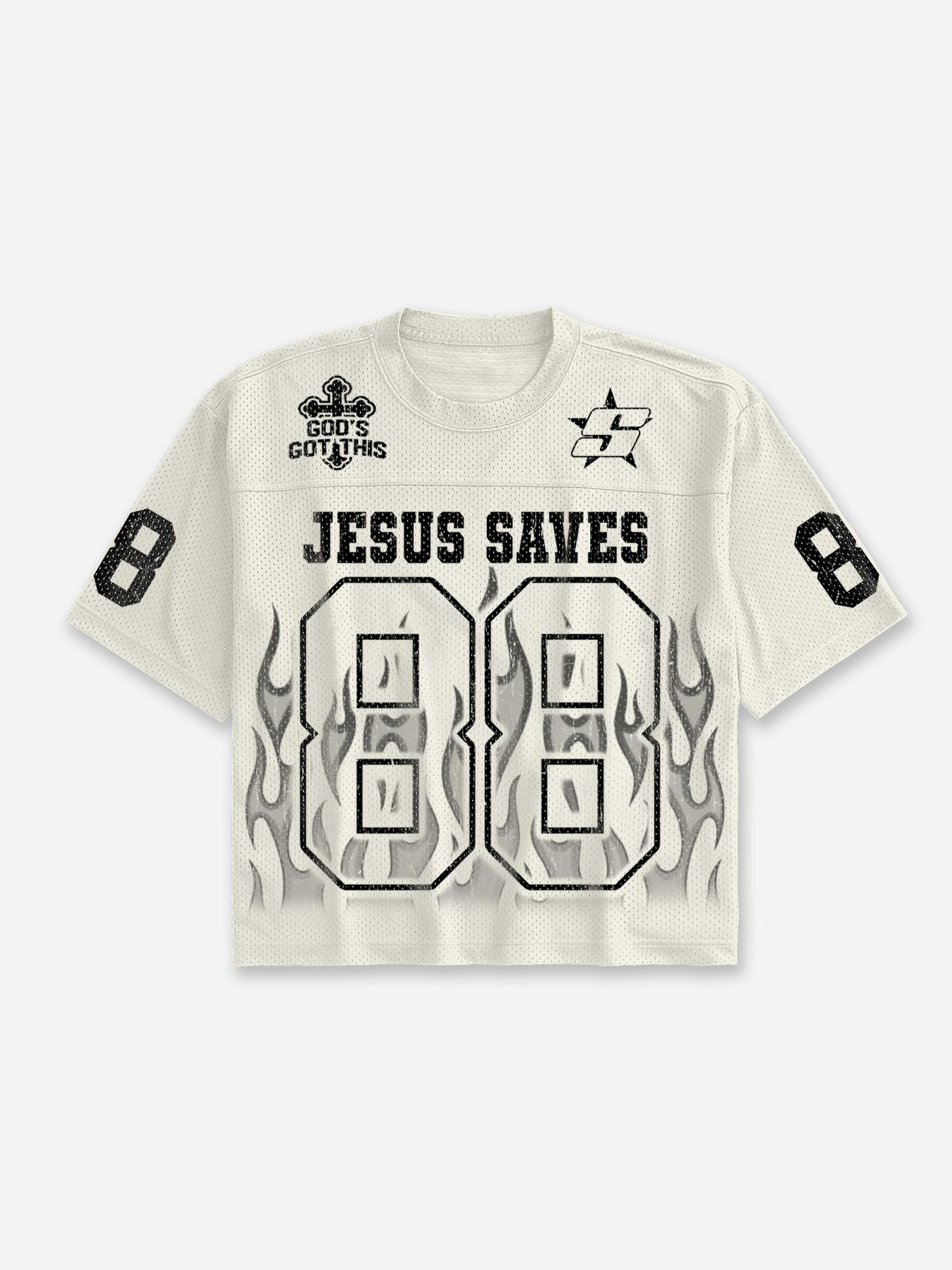 God With Us Blokecore Mesh Football Jersey T-shirt Product Image