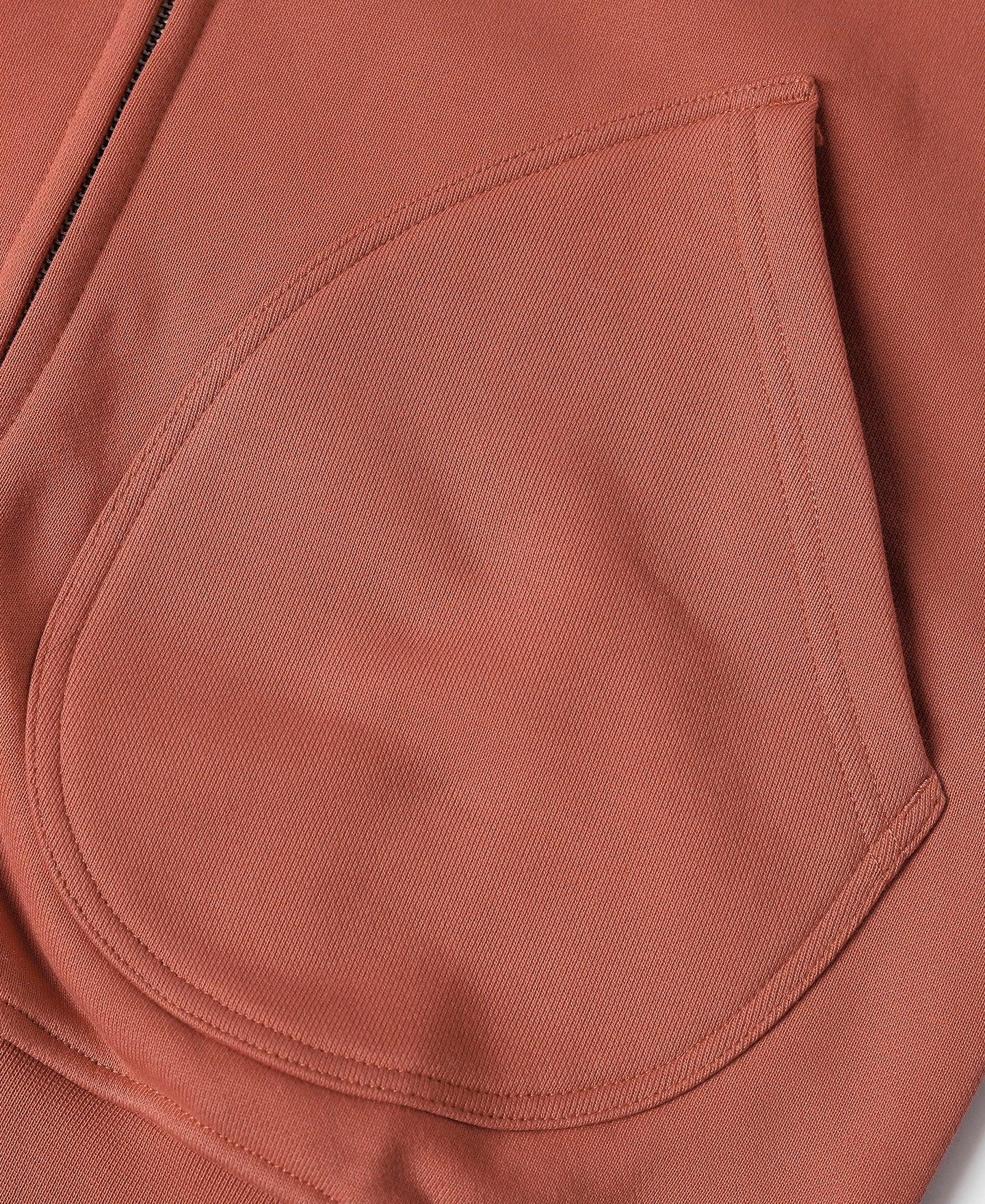 17.5 oz Terry Cloth Full-Zip Hoodie - Brick Red Product Image