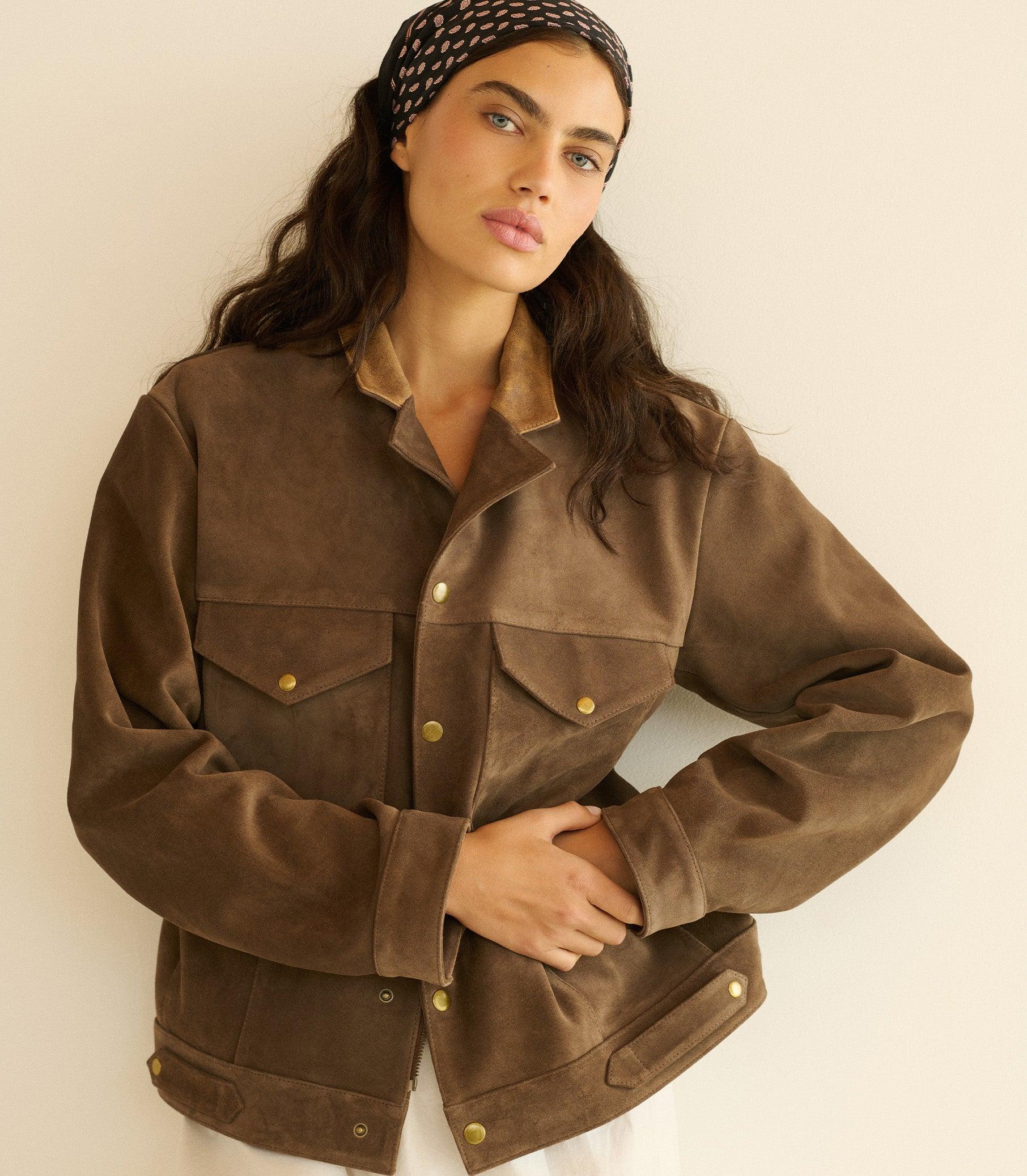 CARSON SUEDE JACKET -- SABLE Product Image