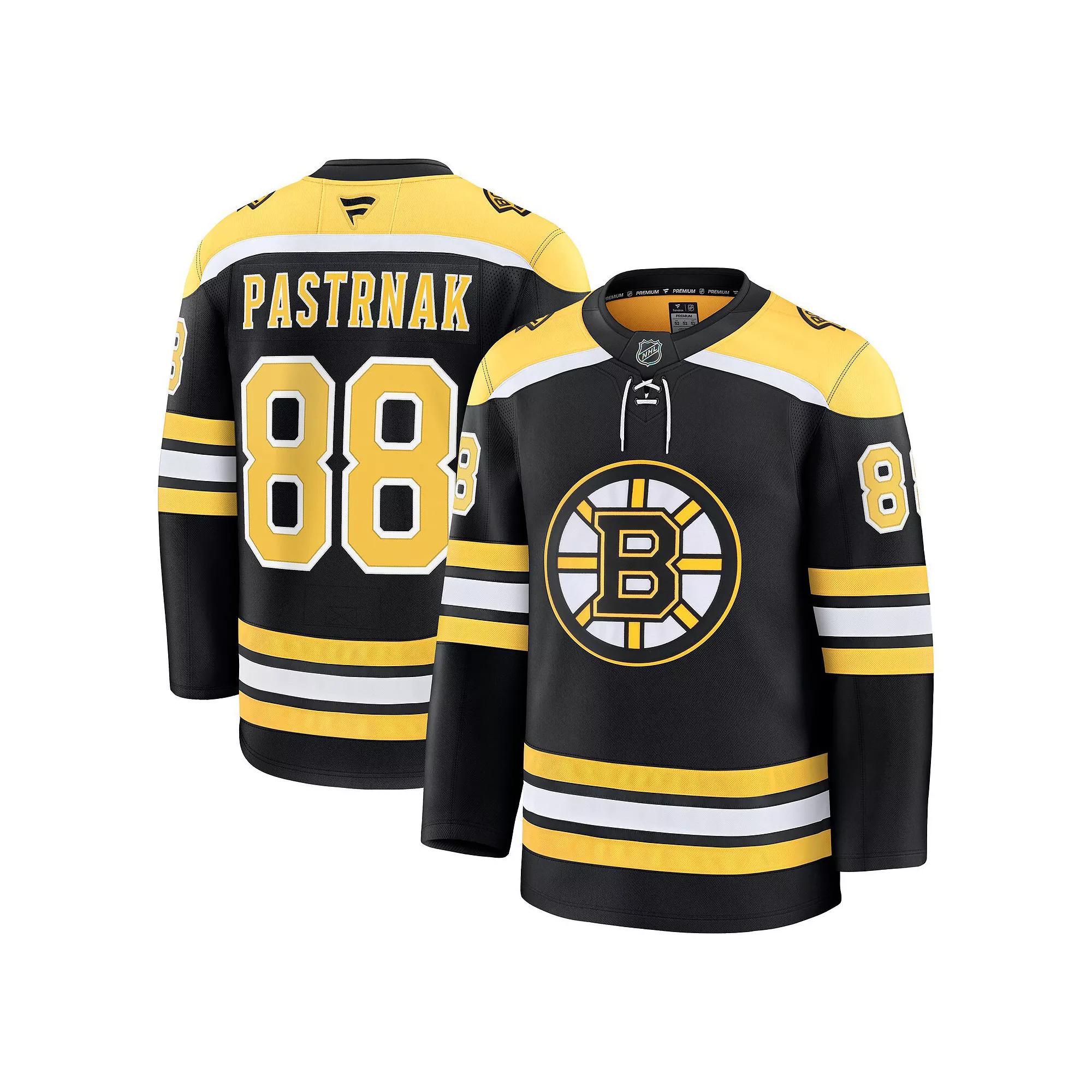 Men's Fanatics David Pastrnak Black Boston Bruins Home Premium Jersey, Size: 52 Product Image