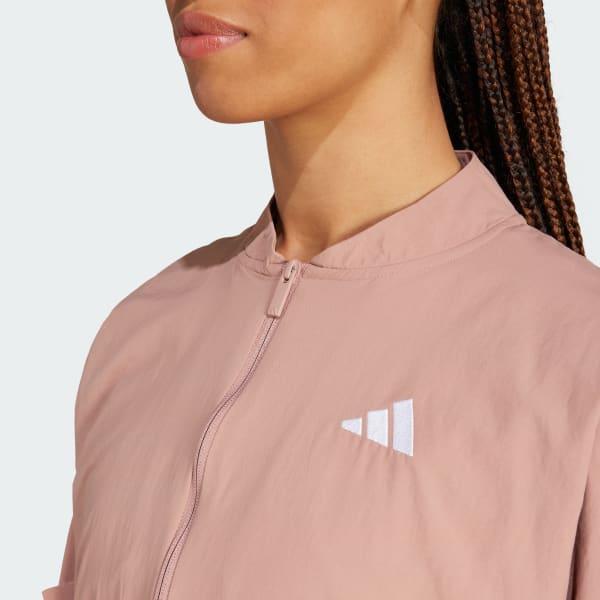 adidas Essentials 3-Stripes Lifestyle Woven Bomber Jacket Warm Clay 2XS Womens Product Image