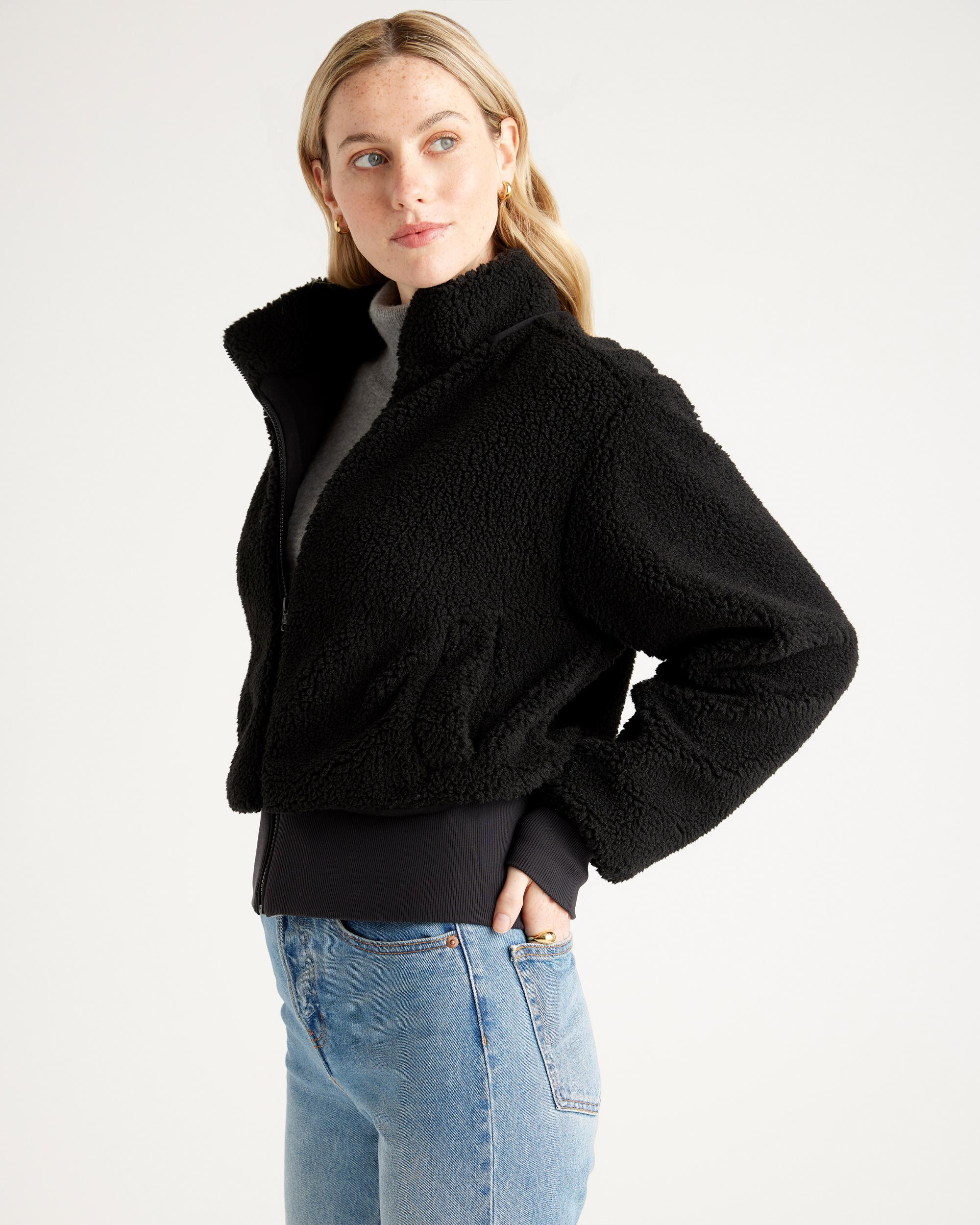 Quince | Women's Hooded Sherpa Jacket Size XS, 100% Polyester Product Image