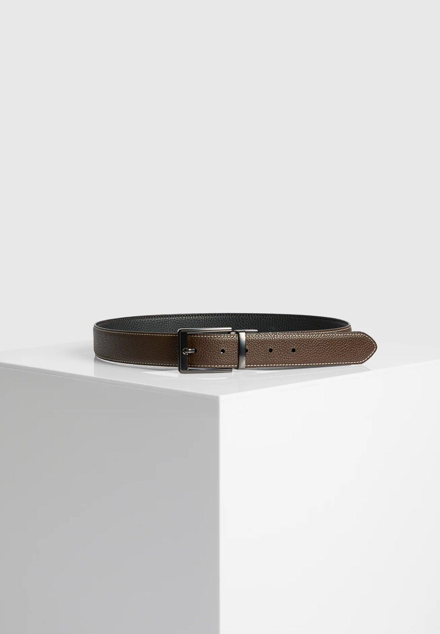 Rafael - Reversible Leather Belt - Black/Brown Male Product Image
